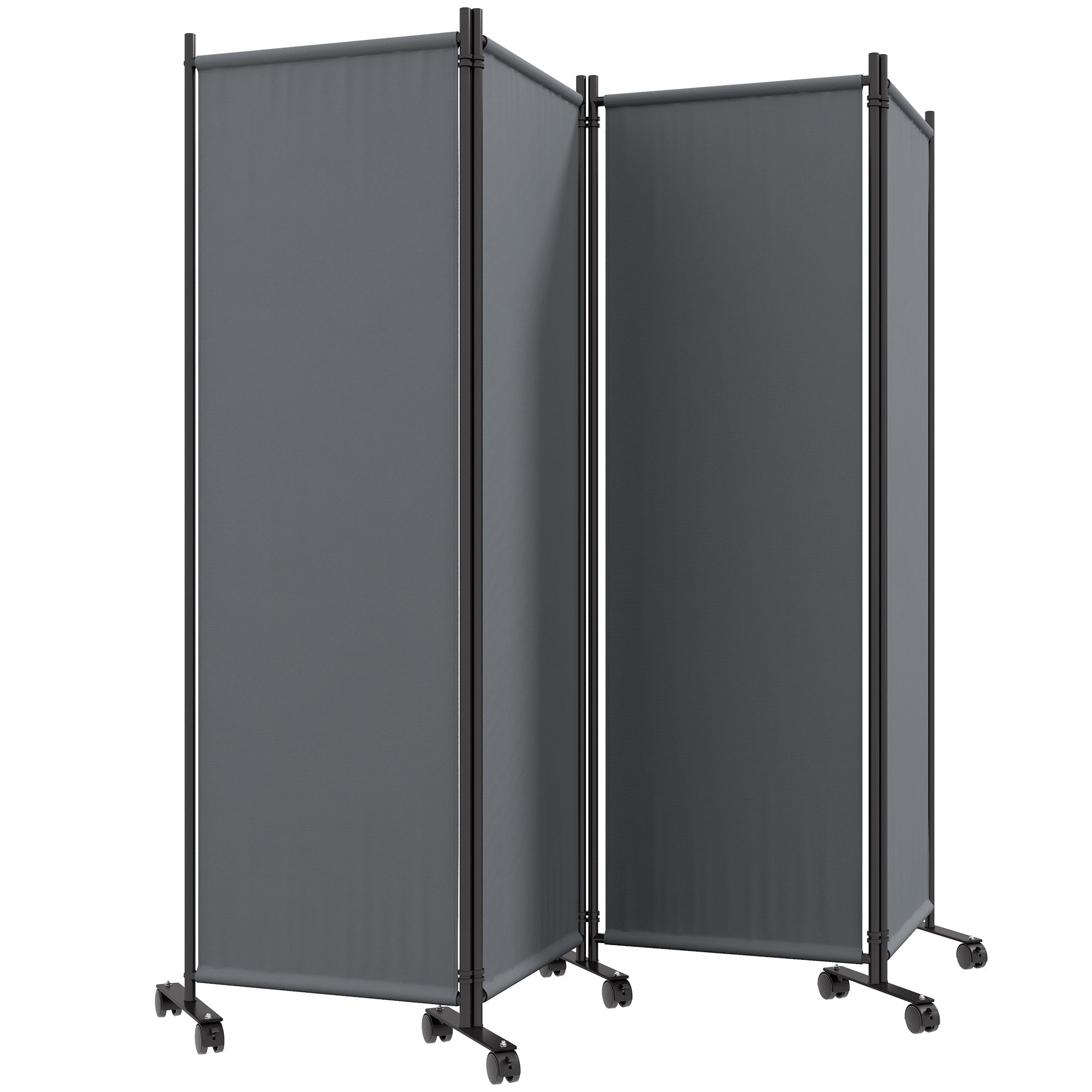 Outsunny 5.6ft Outdoor Privacy Screen, Foldable Side Awning with Wheels for Pool, Hot Tub & Backyard Divider