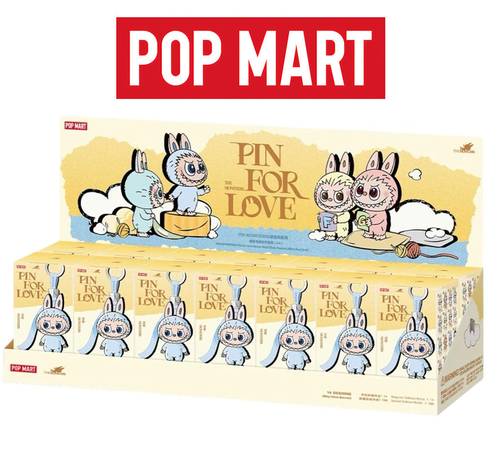 Authentic POP MART Labubu The Monsters Pin for Love Plush A-M (Blind Box)