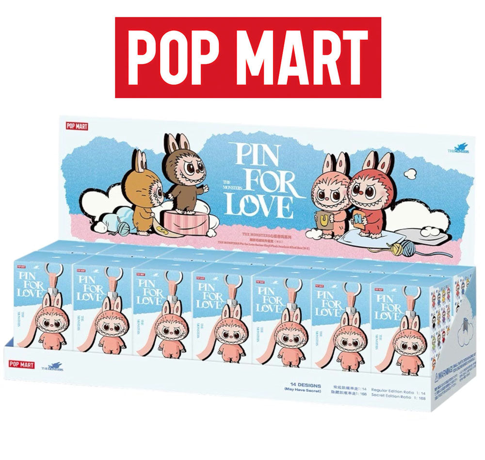 Authentic POP MART Labubu The Monsters Pin for Love Plush N-Z (Blind Box)