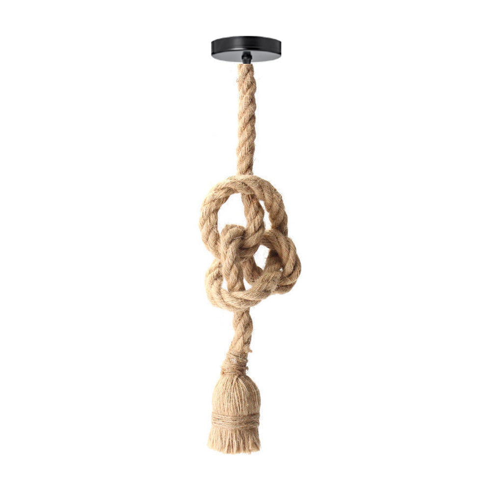 Industrial hanging hemp rope Pendant lighting ~1235ย