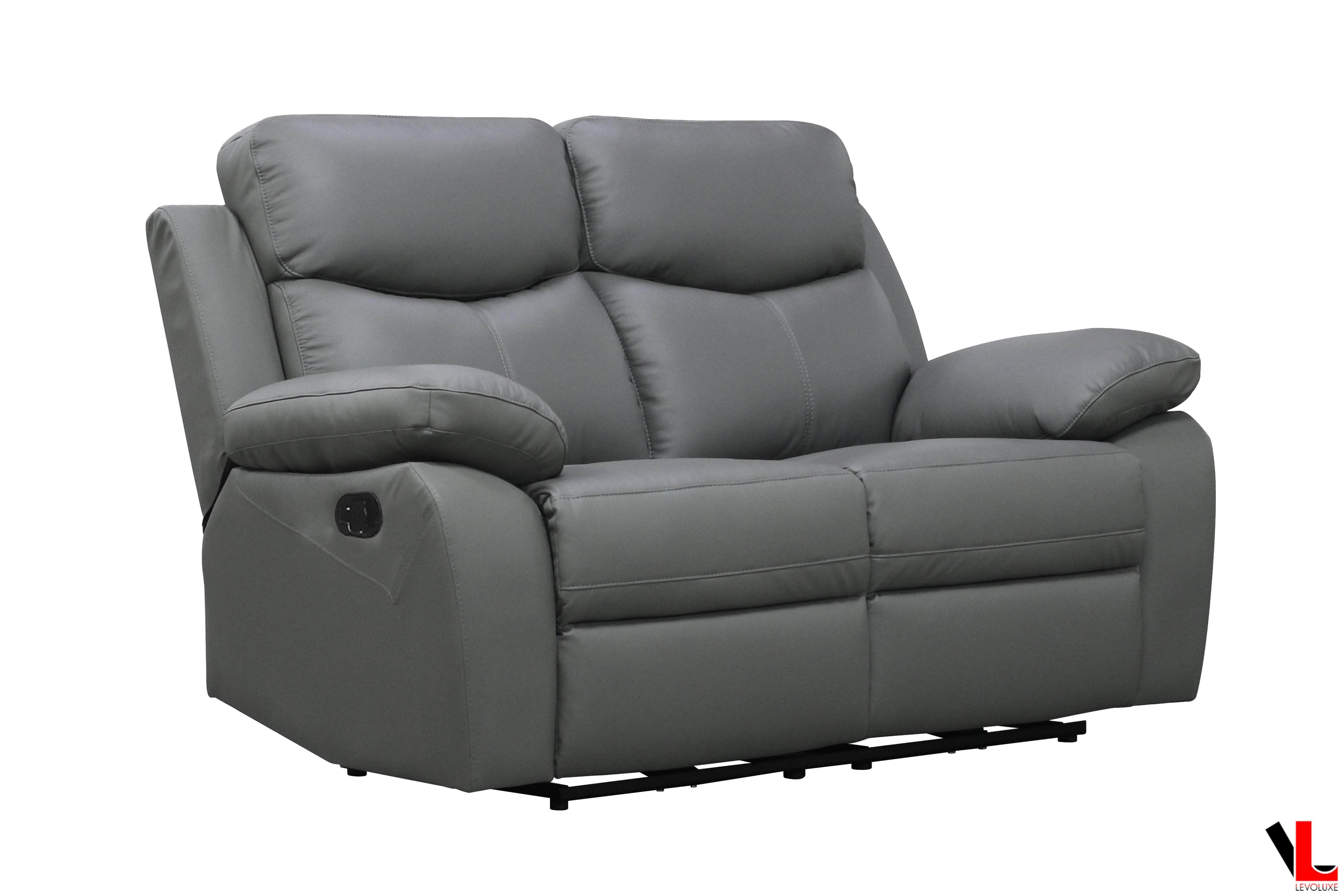 Aveon 62" Pillow Top Arm Reclining Loveseat in Leather Match - Available in 2 Colours