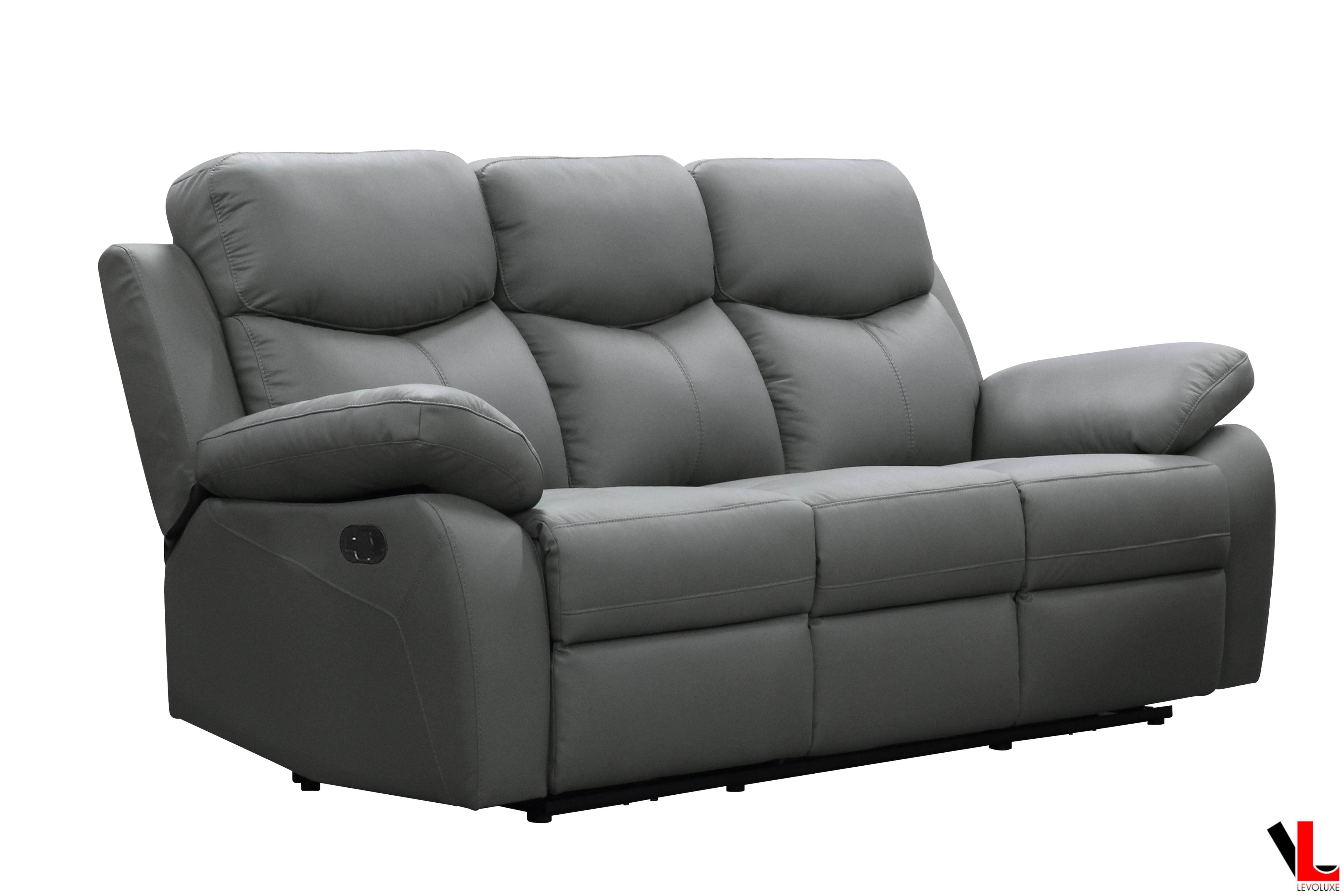 Aveon 83" Pillow Top Arm Reclining Sofa in Leather Match - Available in 2 Colours