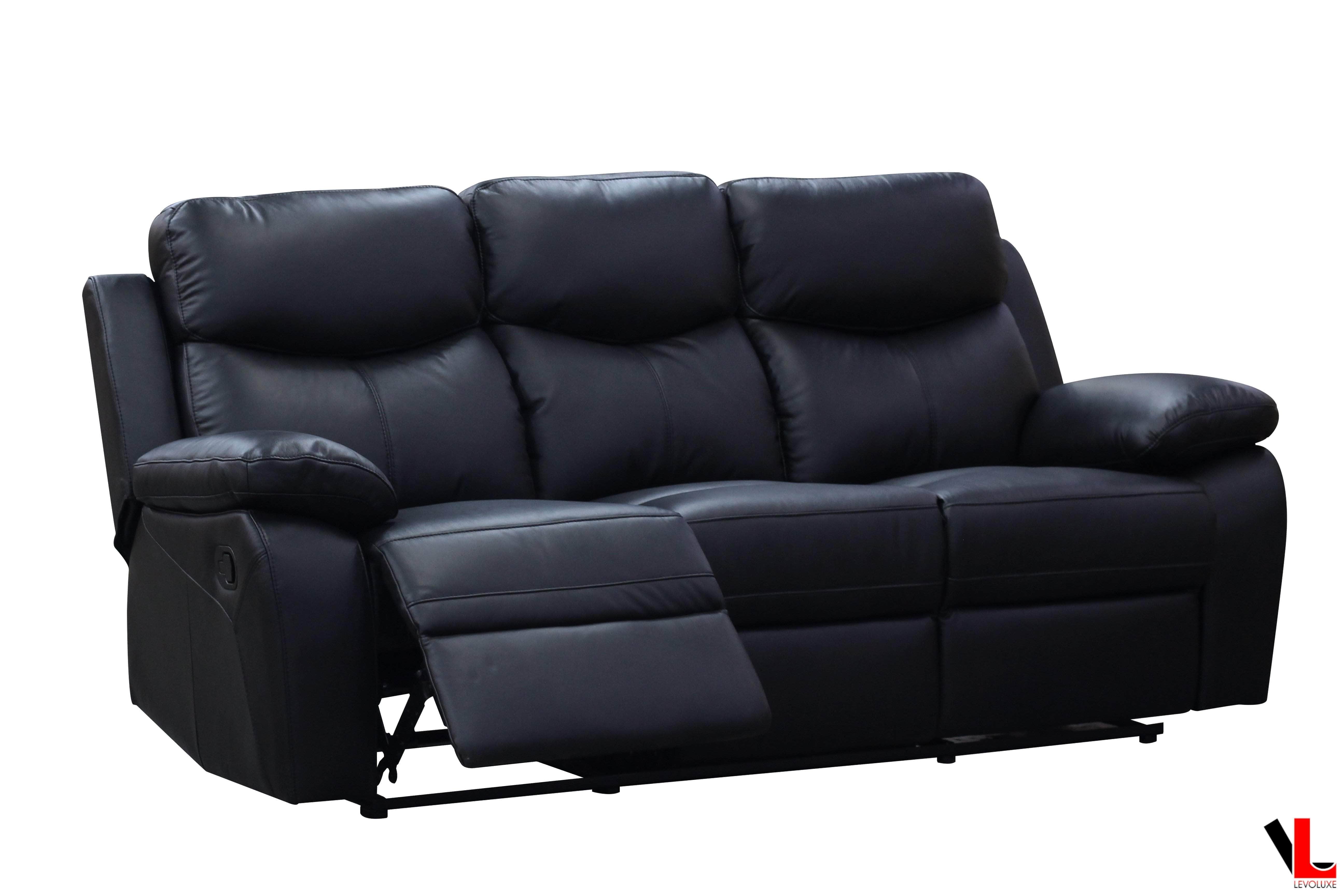 Aveon 83" Pillow Top Arm Reclining Sofa in Leather Match - Available in 2 Colours