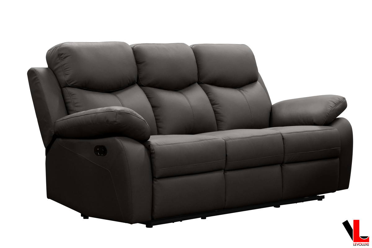 Aveon 3 Piece Pillow Top Arm Reclining Sofa, Loveseat and Chair Set in Leather Match - Available in 3 Colours