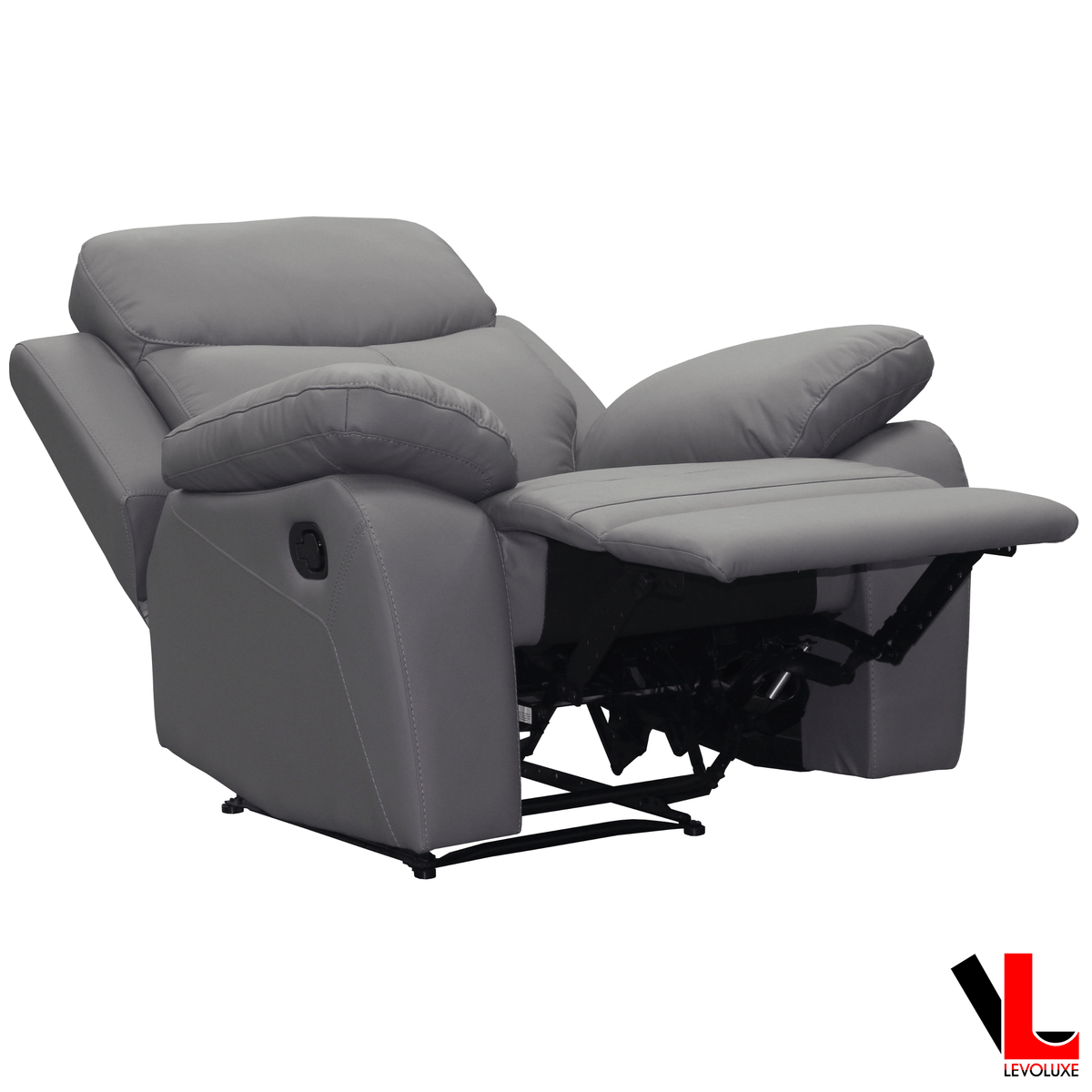 Aveon 3 Piece Pillow Top Arm Reclining Sofa, Loveseat and Chair Set in Leather Match - Available in 3 Colours