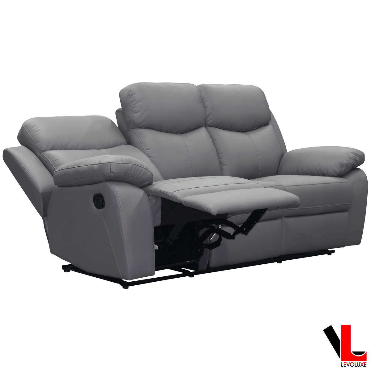 Aveon 3 Piece Pillow Top Arm Reclining Sofa, Loveseat and Chair Set in Leather Match - Available in 3 Colours