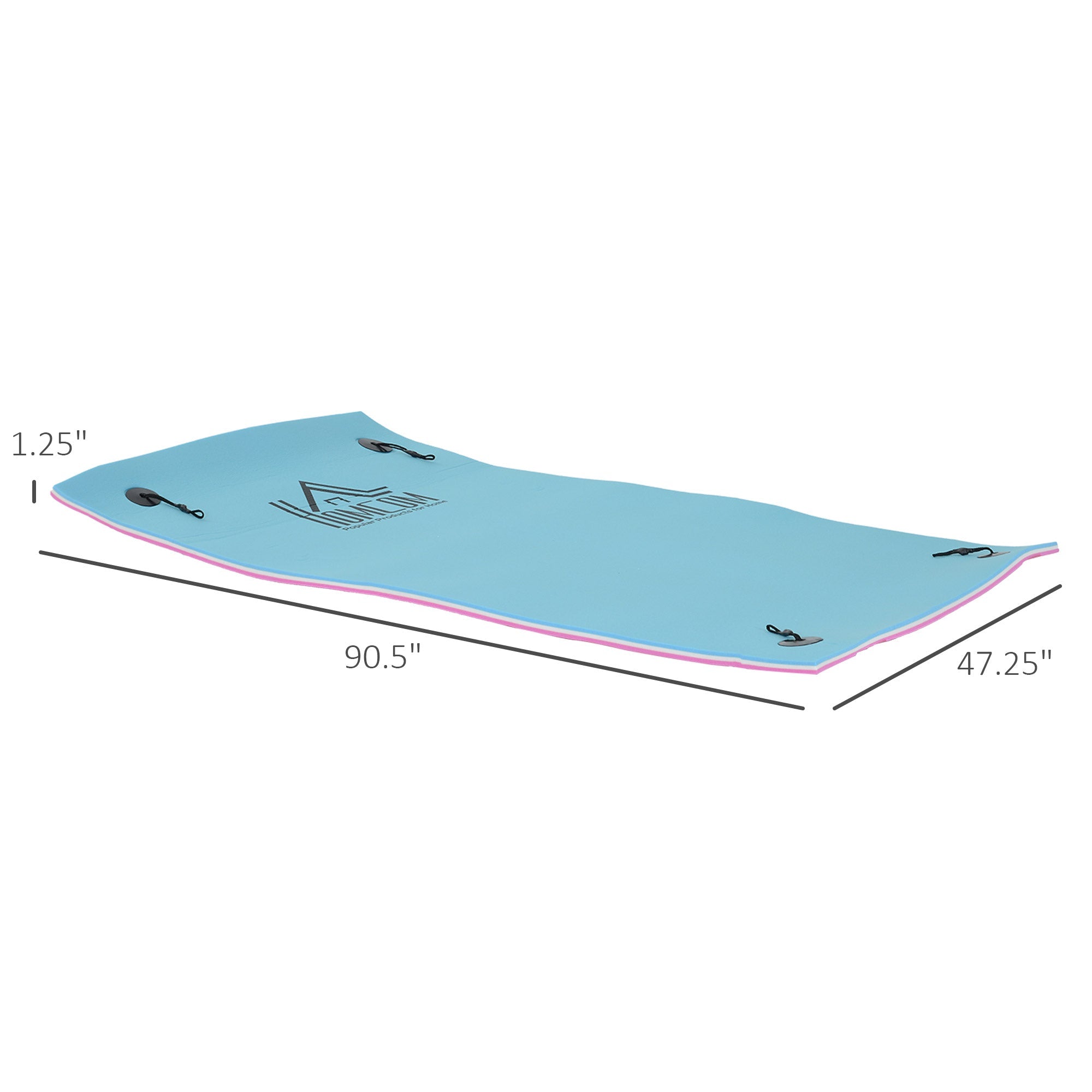HOMCOM Aquatic Lily Pad: 7.5x4FT Floating Water Mat for Pool Beach Lake Relaxation