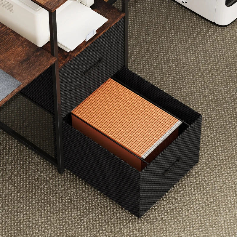 96 Inch Gaming Desk, Dual Computer Desk for 2 Person with Power Outlets and Monitor Stands, Rustic Brown