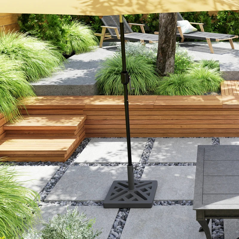 Umbrella Base, 33lbs HDPE Outdoor Umbrella Stand Parasol Stand with Cut-Out Design