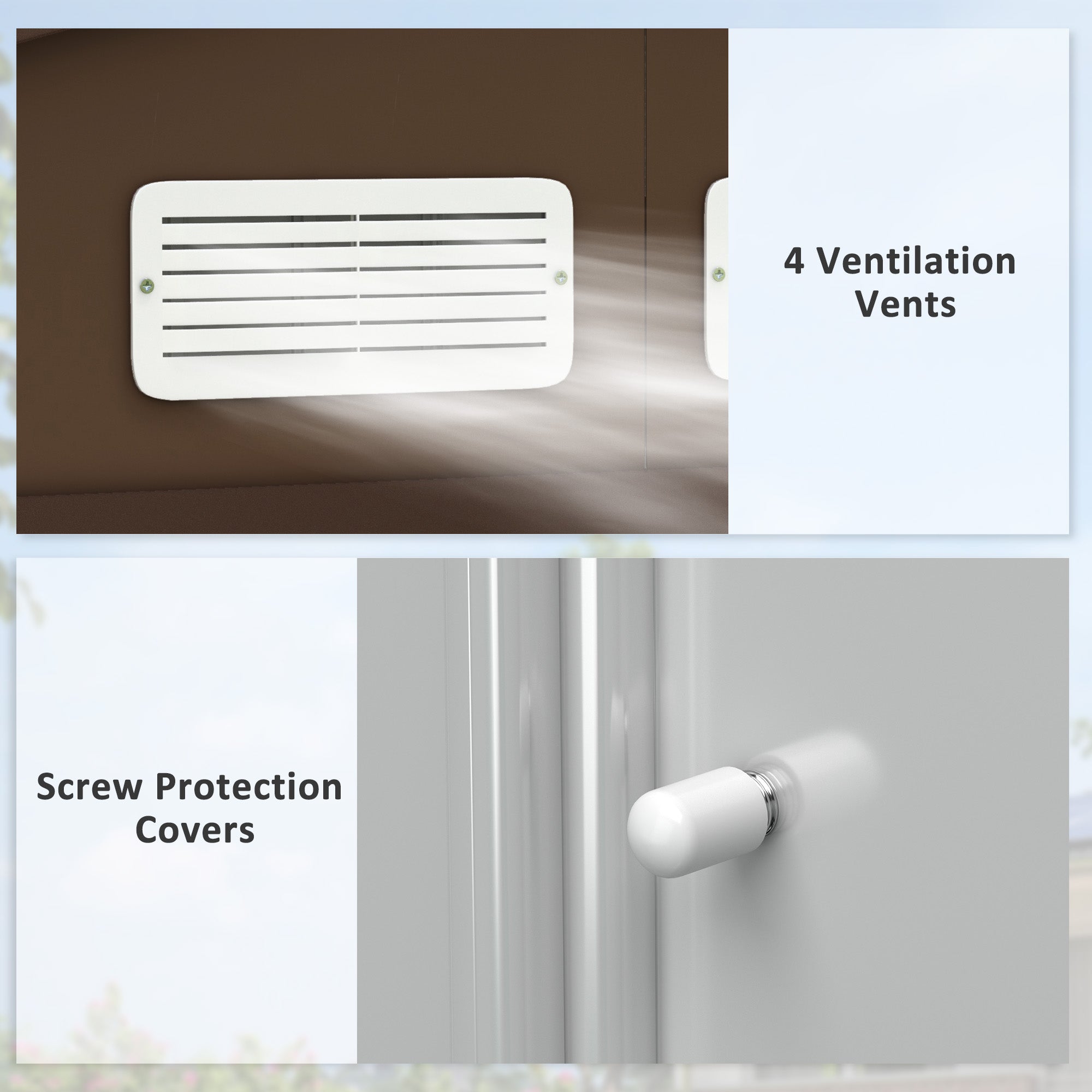 Outsunny Garden Storage Shed 7'x4'x6' - Outdoor Metal Tool Storage House with Foundation, Galvanized Steel Base, Yellow