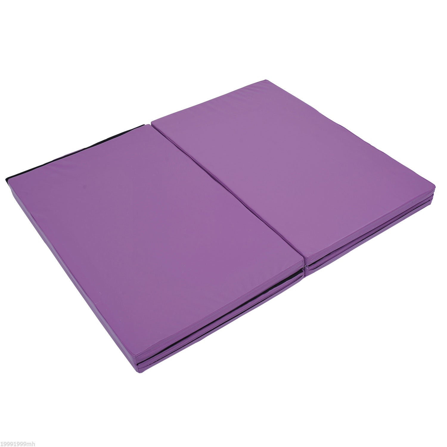 Soozier Tumbling Mats 4' x10''x2” PU Leather Gymnastics Mat Tapis De Gym Tumbling Gym Arts Folding Yoga Exercise Pad 4 Panel Purple