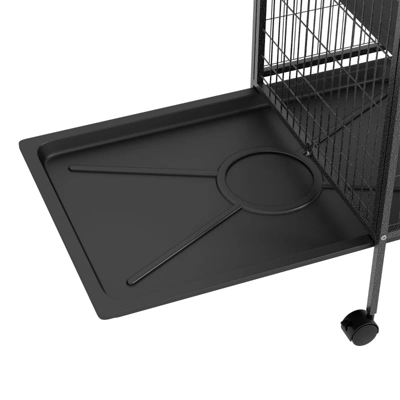 6-Tier Rolling Small Animal Cage, Deluxe Rabbit Cage, Ferret Cage for Mink Chinchilla Kitten Rabbit Charcoal Grey