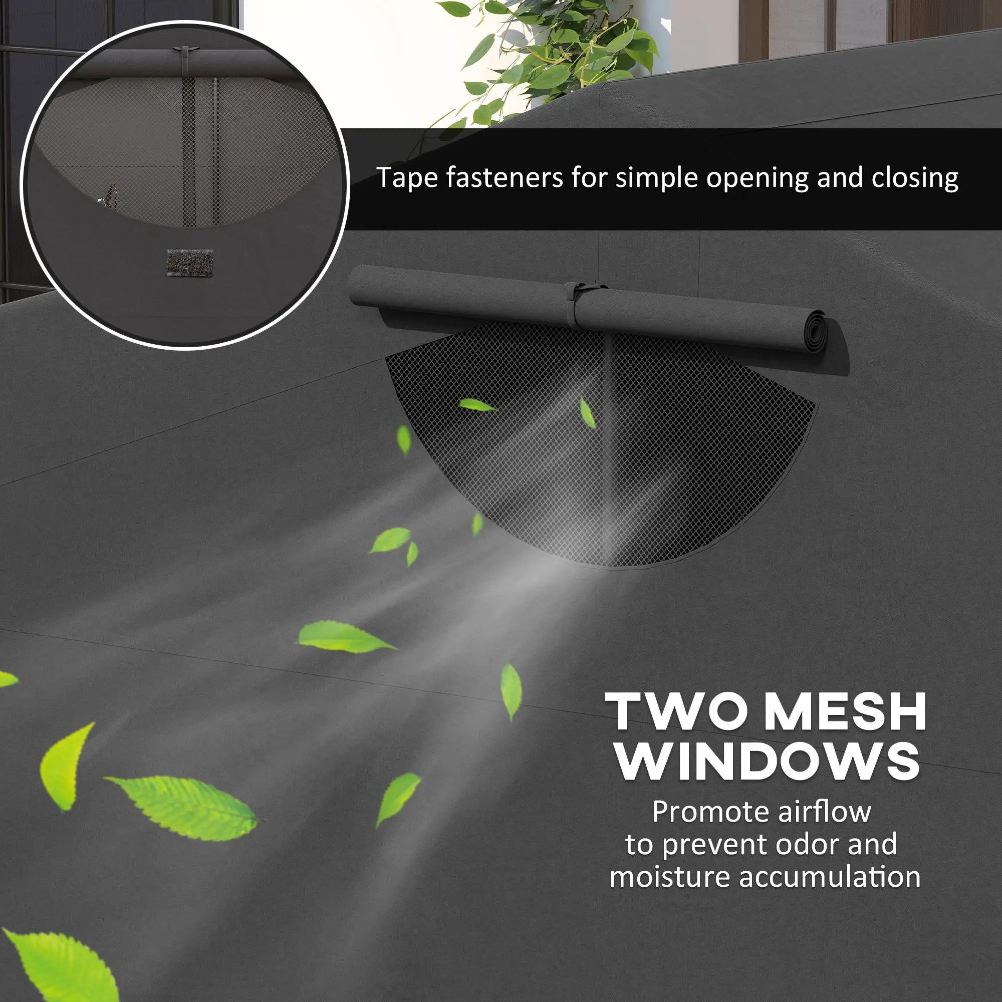 Outsunny Motorcycle Shelter, Waterproof Motorcycle Cover Tent with 2 Mesh Windows, UV Protected & Dustproof Bike Storage Shed