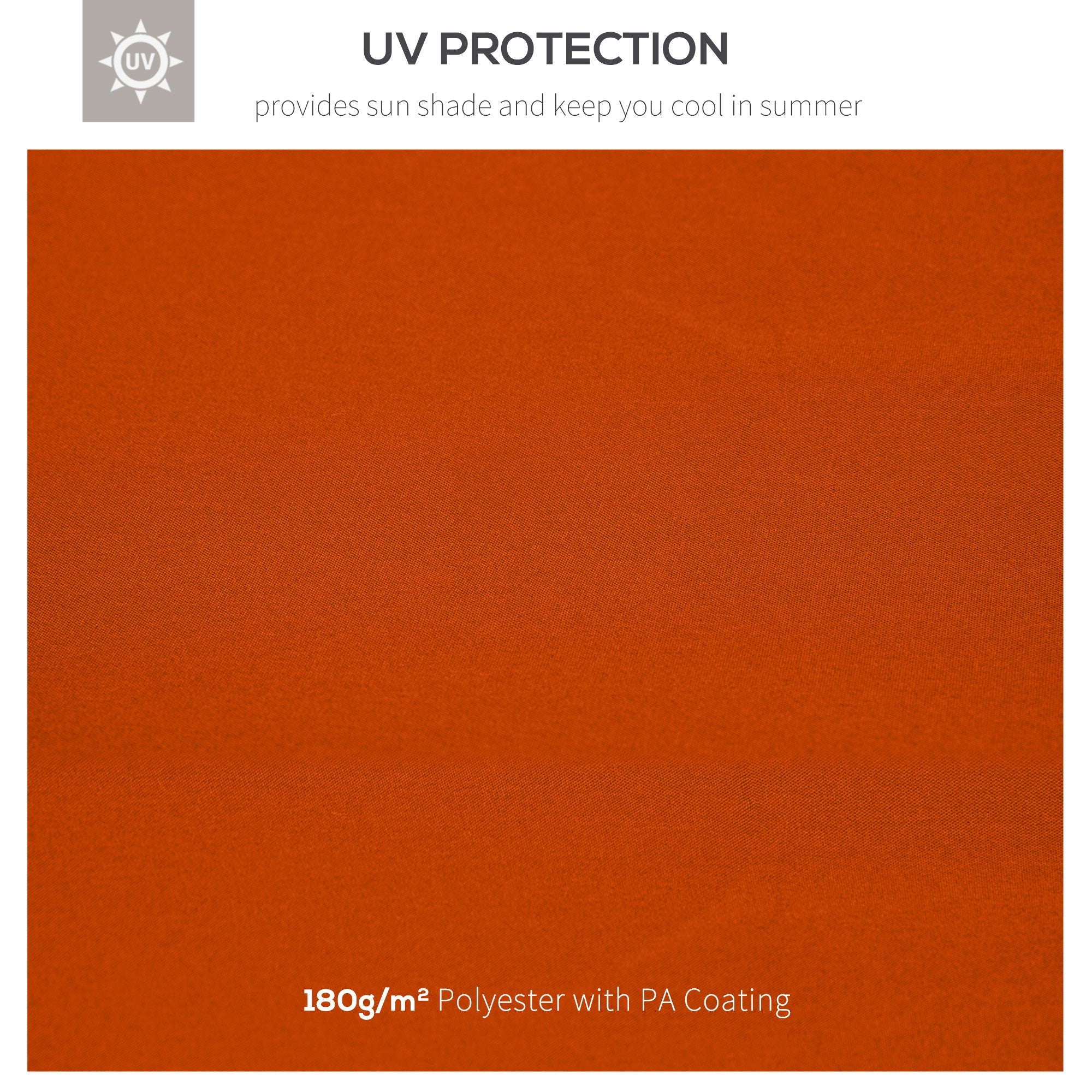 Outsunny 9.84' x 9.84' Square Gazebo Canopy Replacement Rust Red 2-Tier Top Cover for Outdoor Garden Sun Shade