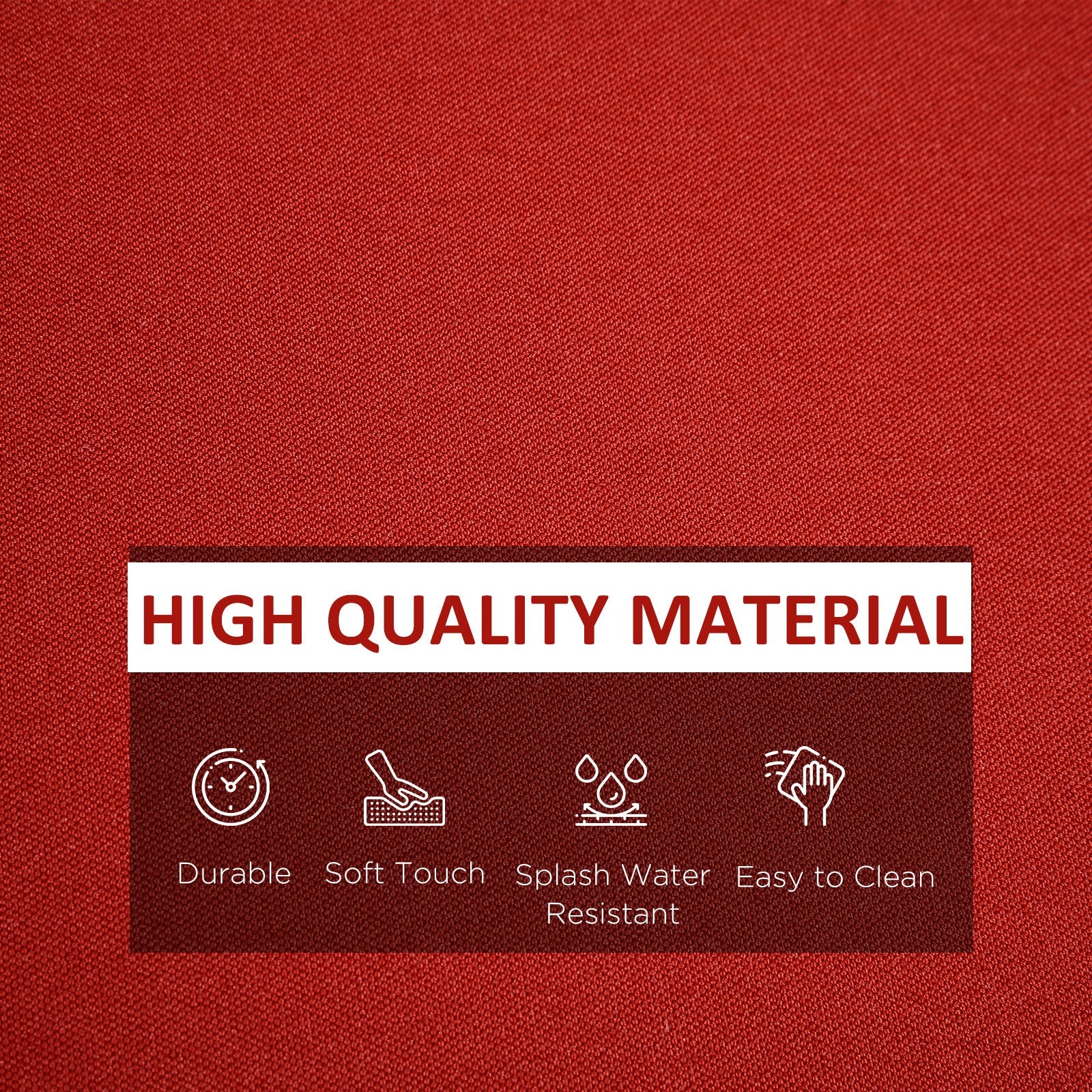 Outsunny Patio Rattan Sofa Set 14pc Outdoor Cushion Polyester Cover Replacement Set Red No Cushion