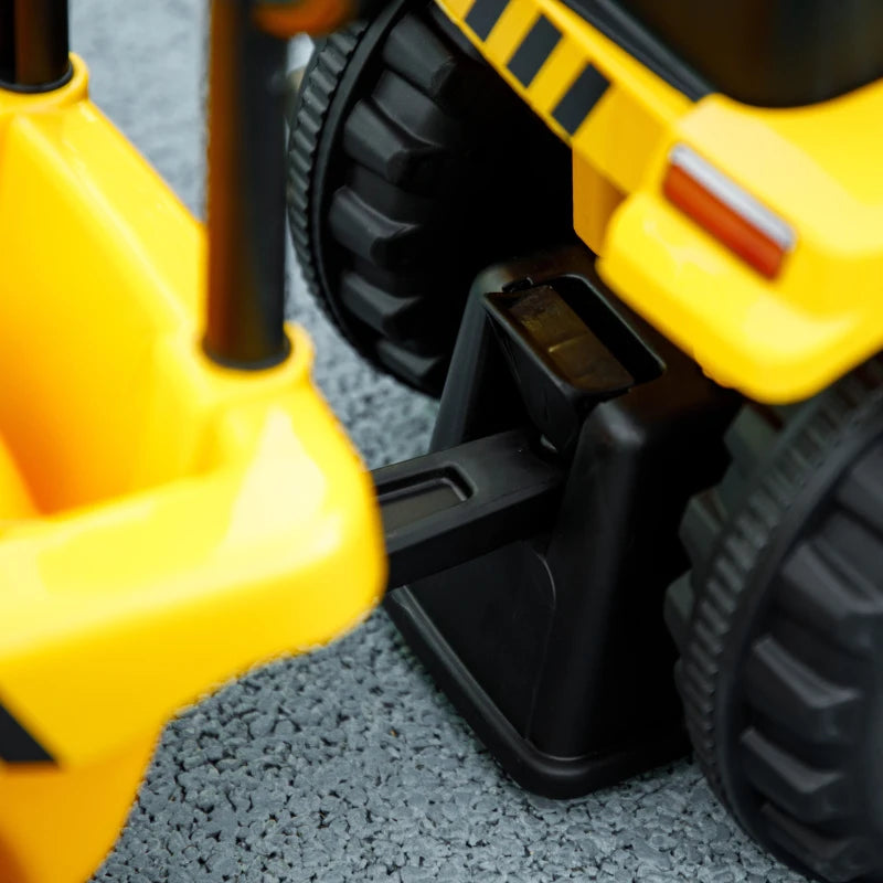 Qaba Caterpillar Licensed No Power Ride On Tractor with Shovel, Trailer