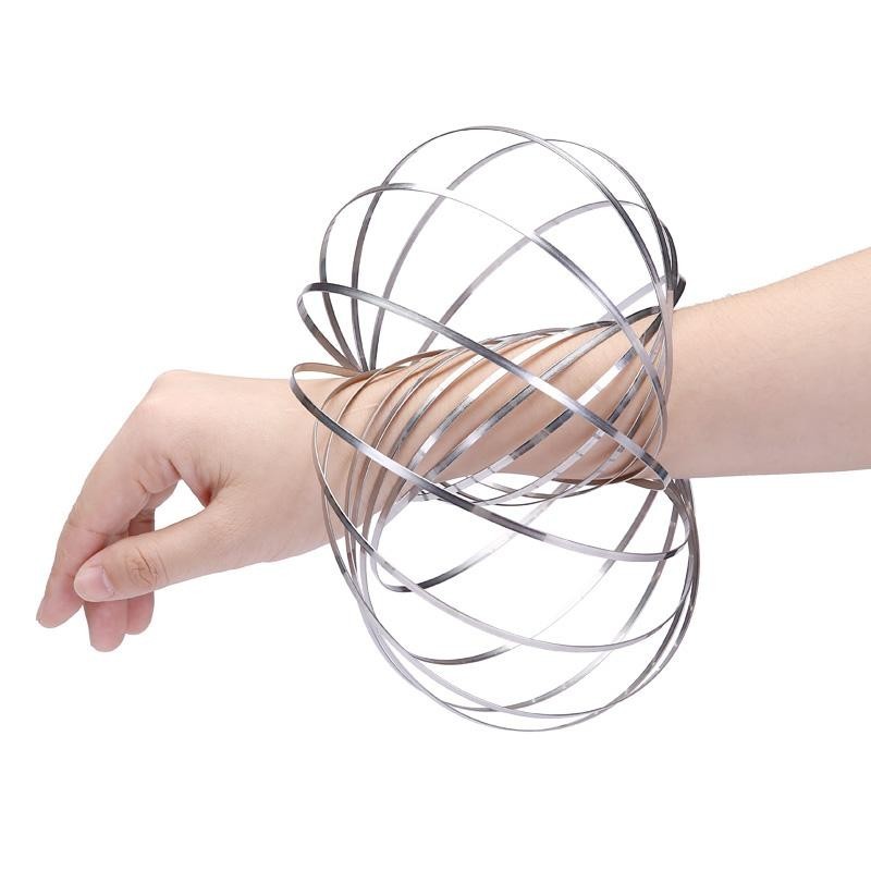 Flow Ring Kinetic Spring Toy 3D Sculpture Ring Magic Ring