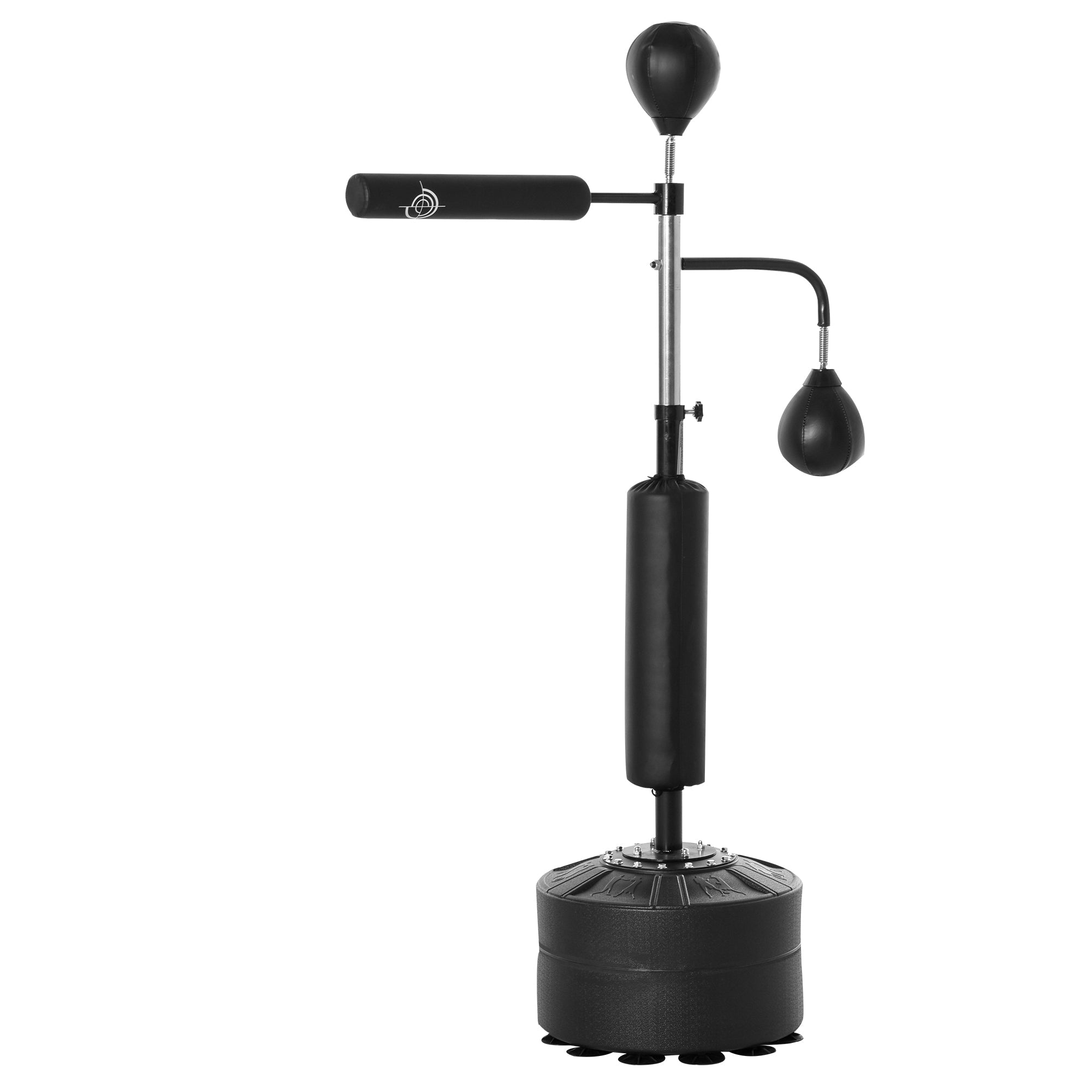 Soozier 3-in-1 Boxing Punching Bag Stand with Speedballs Relax Bar PU-Wrapped Bag Adjustable Height for Home Gym