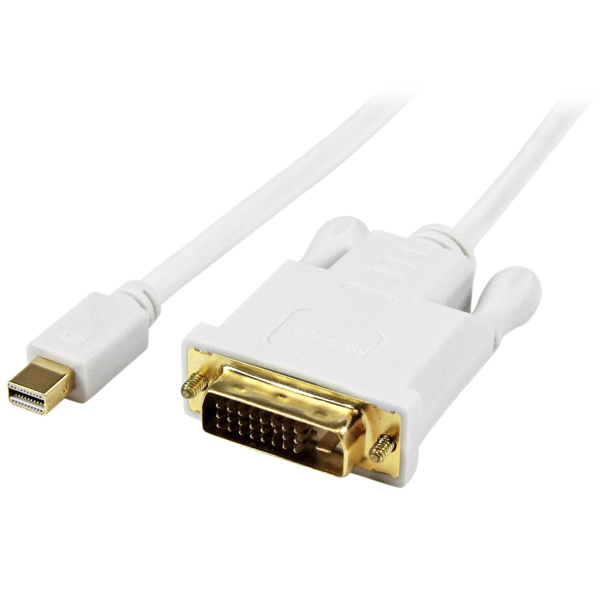 Mini DisplayPort to DVI Active Adapter Converter Cable - mDP to DVI 1920x1200 - White