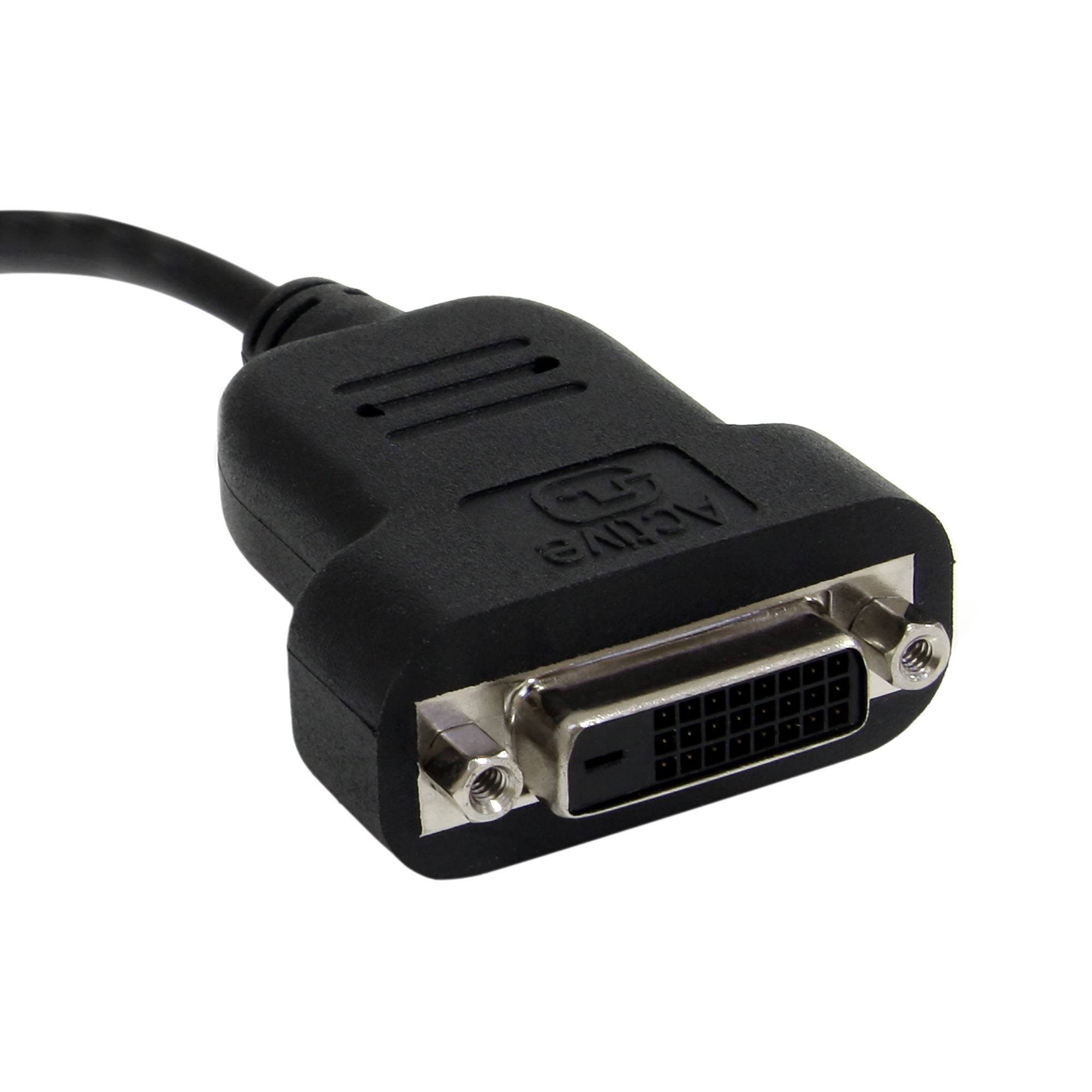 Mini DisplayPort to DVI Adapter - Active Mini DisplayPort to DVI-D Adapter Converter - 1080p Video - mDP or Thunderbolt 1/2 Mac/PC to DVI Monitor Dongle, mDP to DVI Single-Link
