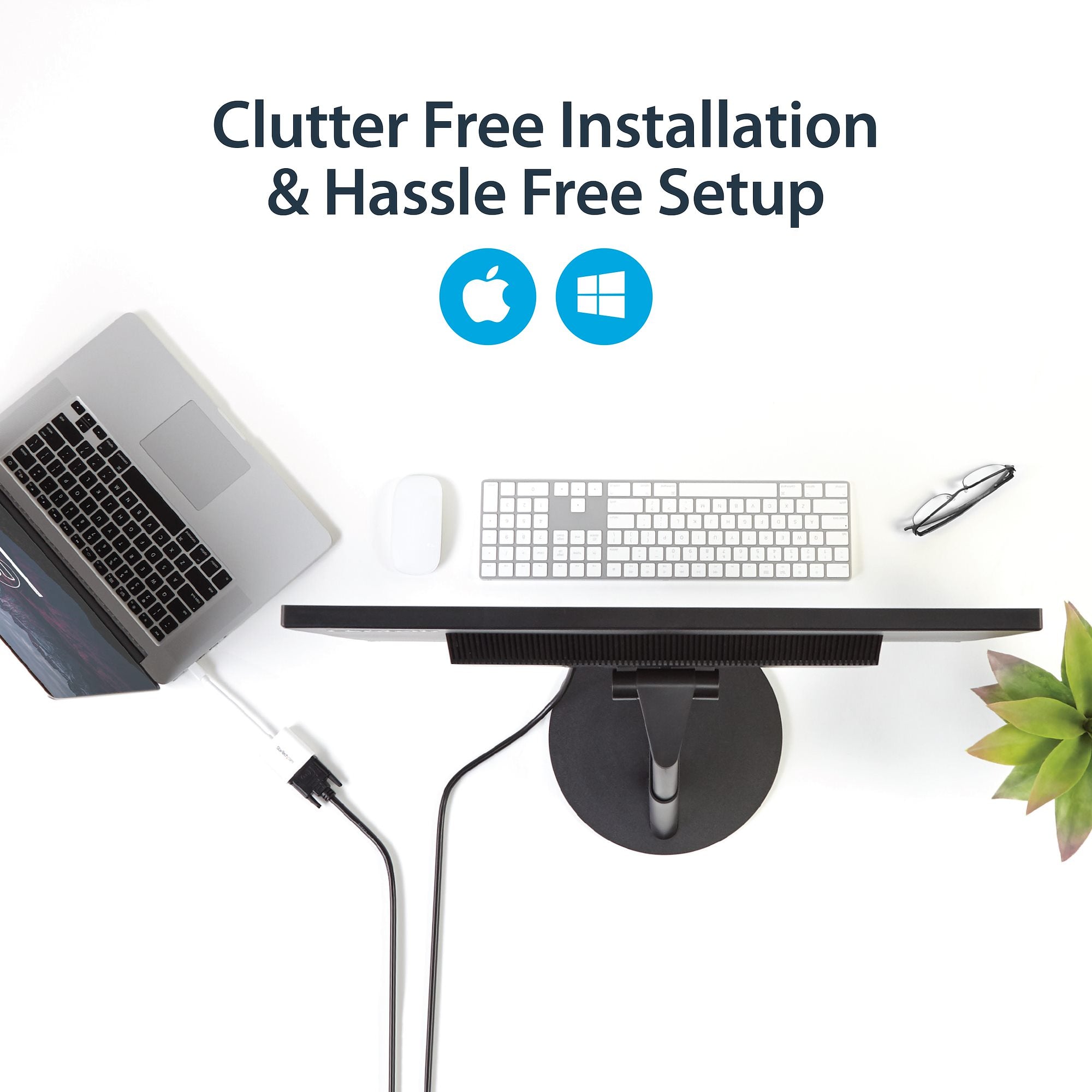 Mini DisplayPort to DVI Adapter - Mini DP to DVI-D Converter - 1080p Video - mDP or Thunderbolt 1/2 Mac/PC to DVI Monitor - mDP 1.2 to DVI Single-Link Adapter Dongle - White