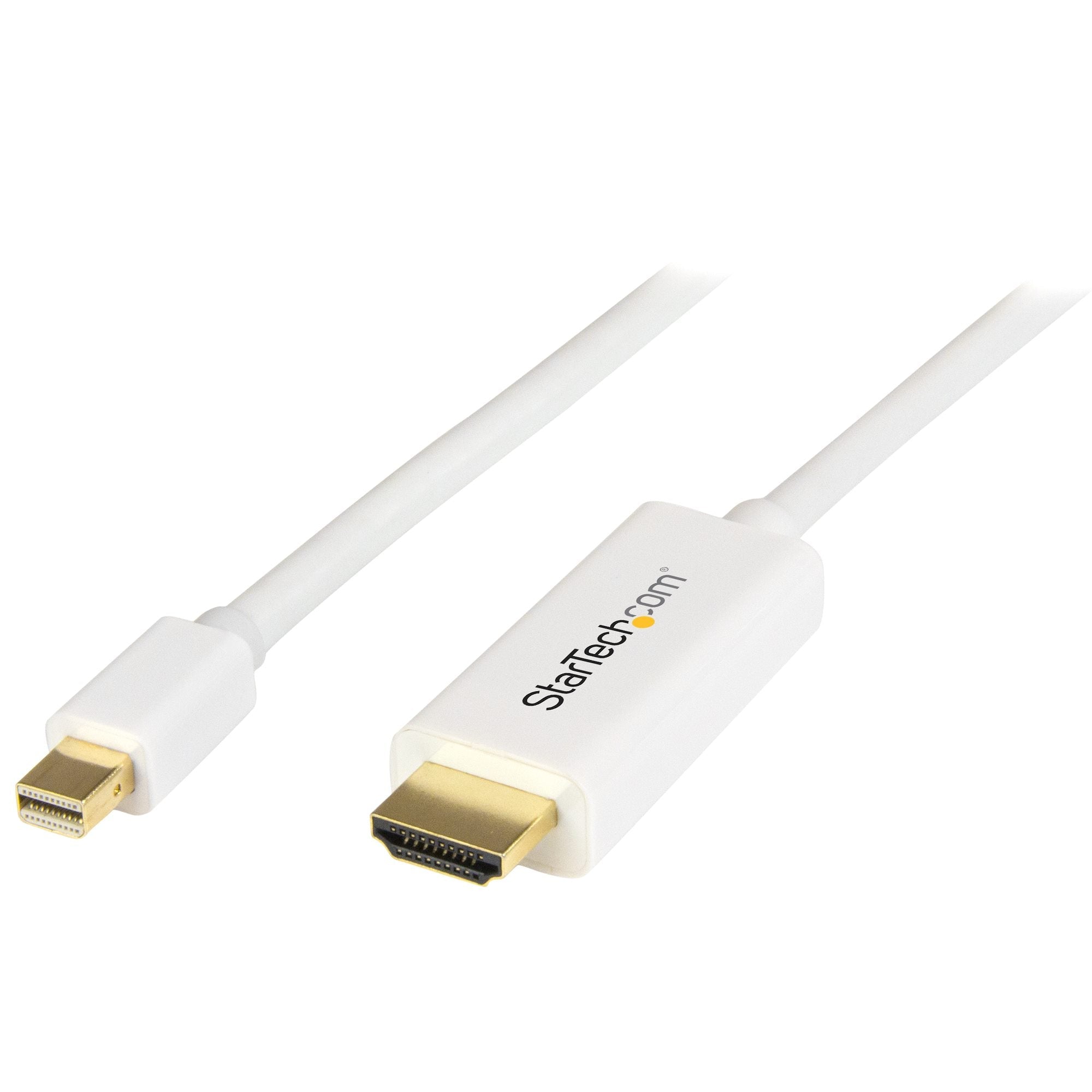 3.3ft (1m) Mini DisplayPort to HDMI Converter Cable - 4K - White