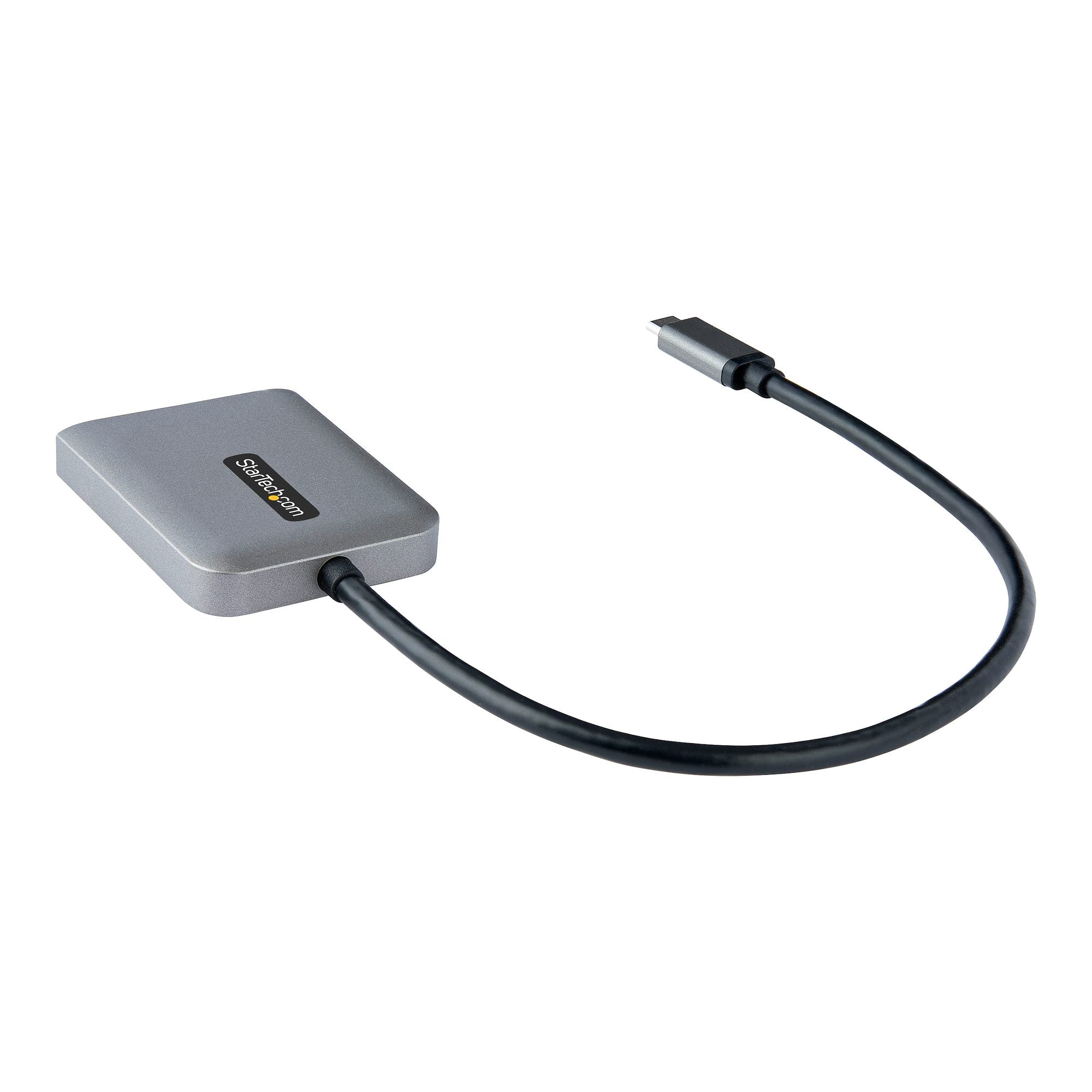 USB-C to Dual HDMI Adapter, USB Type-C Multi-Monitor MST Hub, Dual 4K 60Hz HDMI Laptop Display Extender / Splitter, HDR, Extra-Long Built-In Cable - Windows Only