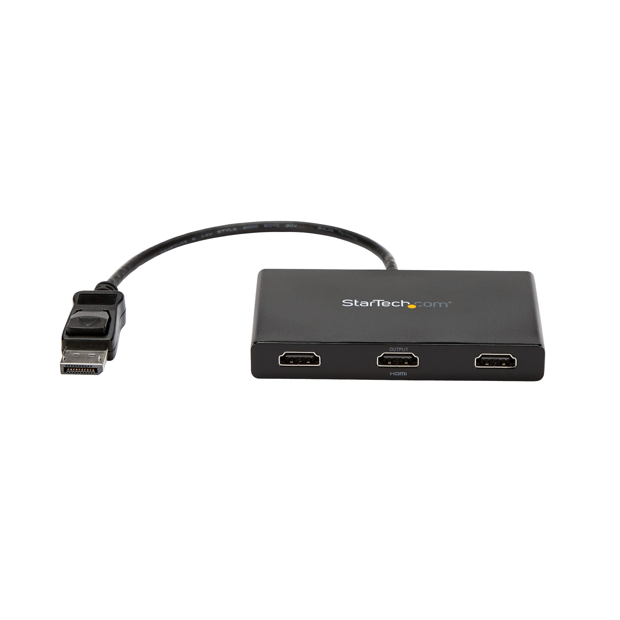 3-Port Multi Monitor Adapter - DisplayPort 1.2 to 3x HDMI MST Hub - Triple 1080p HDMI Monitors - Video Splitter for Extended Desktop Mode on Windows PCs Only - DP to 3x HDMI