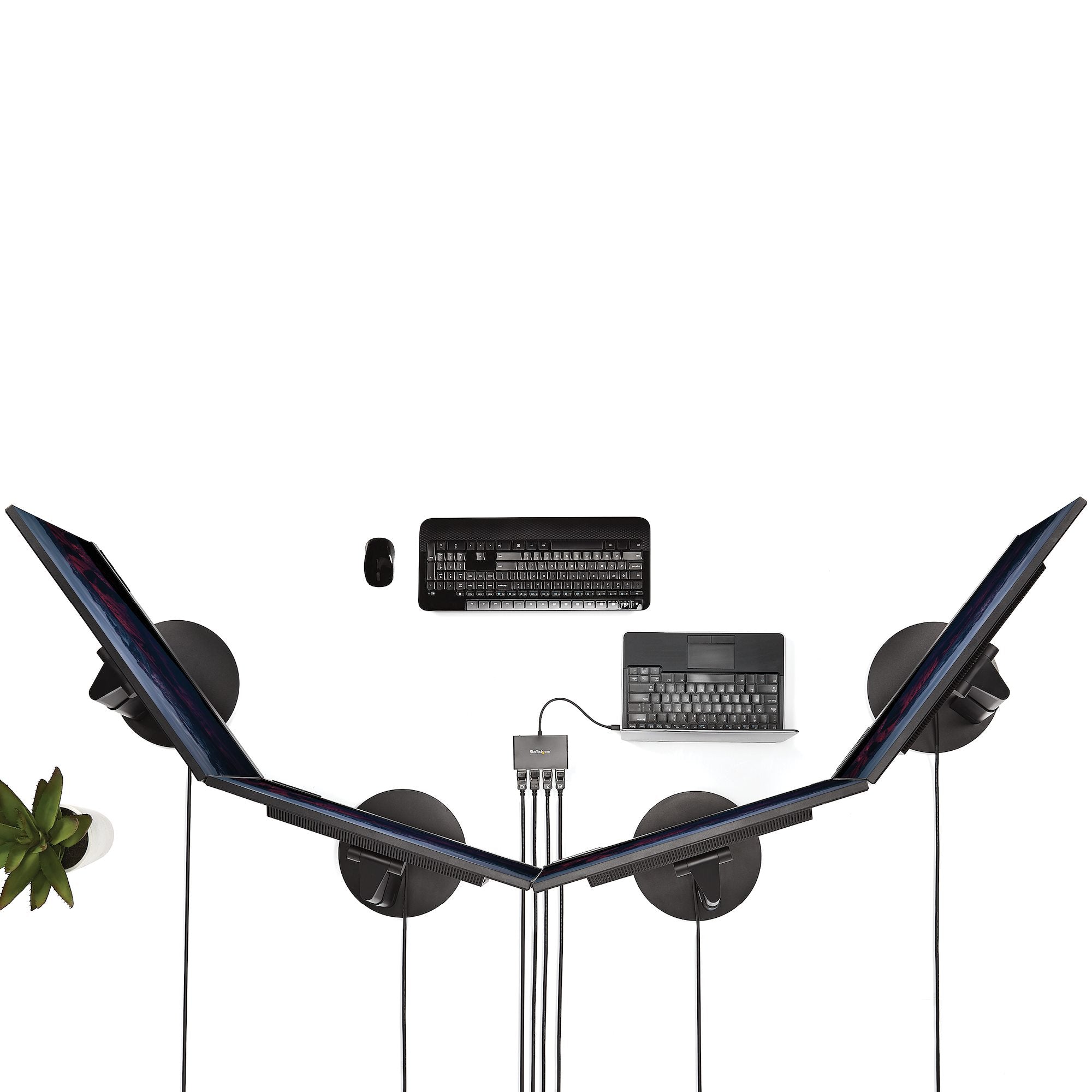 4-Port Multi Monitor Adapter - Mini DisplayPort to DisplayPort MST Hub - 4x 1080p - Video Splitter for Extended Desktop Mode on Windows PCs Only - mDP to Quad DP Monitors