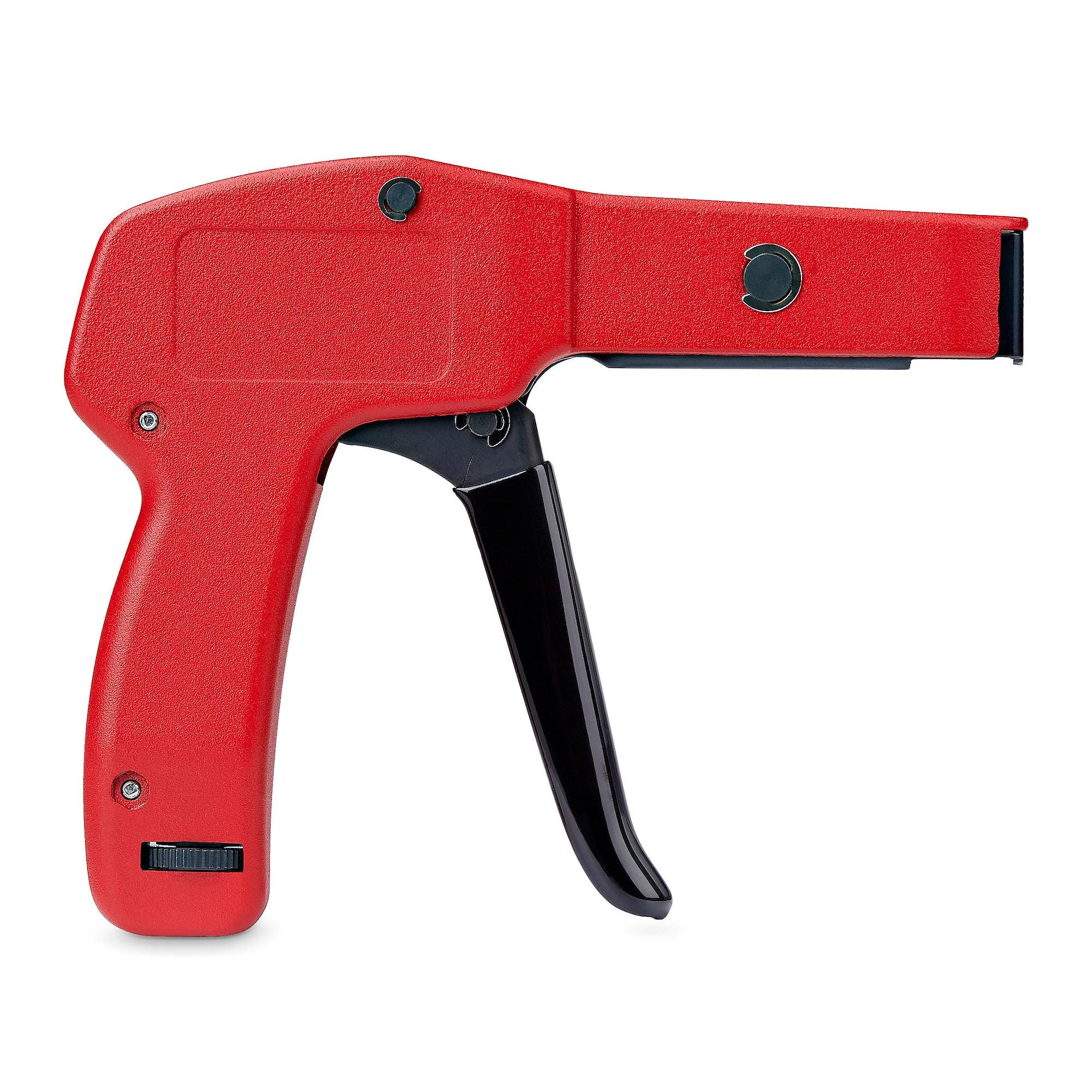 Nylon Cable Tie Gun, Zip Tie Cable Installation and Cutter Tool, Zip Tie Tensioning/Tightener, Works with Nylon Zip Ties 2.4mm to 4.8mm, TAA Compliant