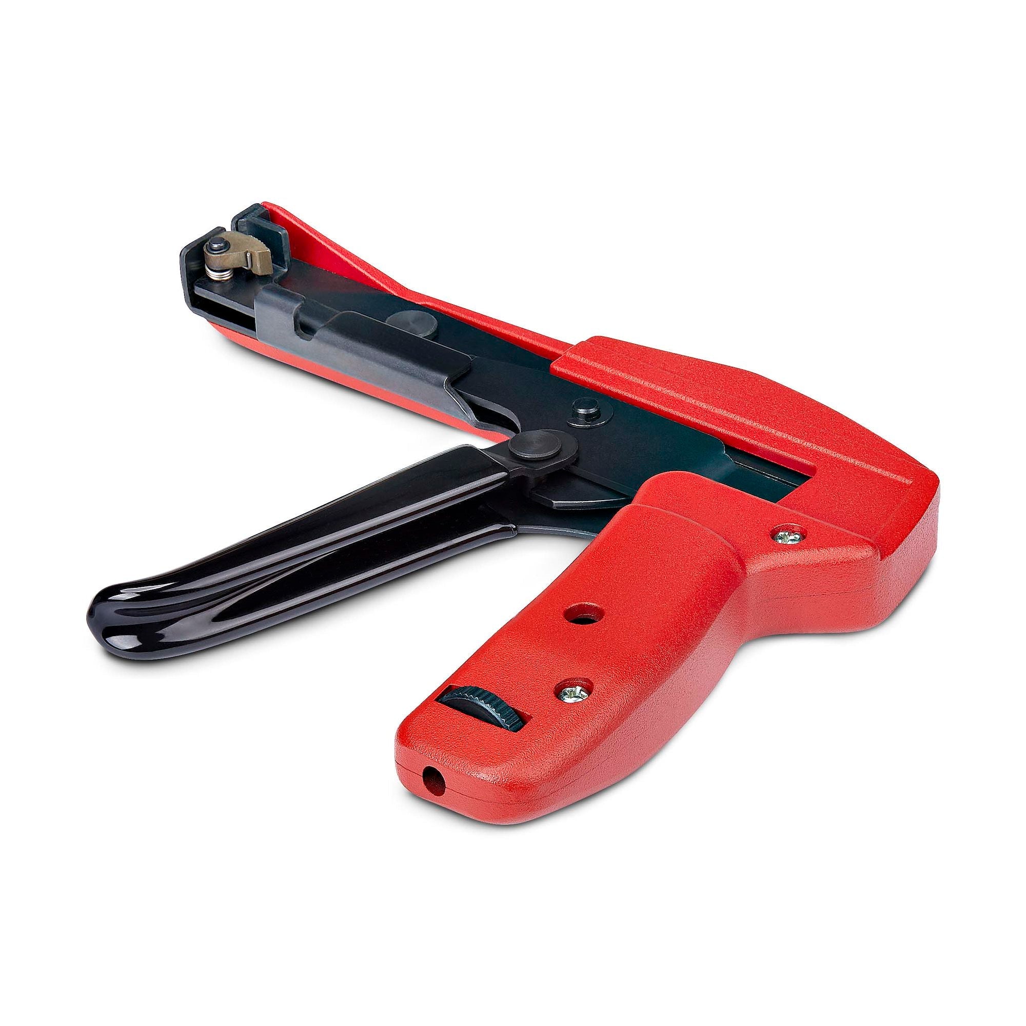 Nylon Cable Tie Gun, Zip Tie Cable Installation and Cutter Tool, Zip Tie Tensioning/Tightener, Works with Nylon Zip Ties 2.4mm to 4.8mm, TAA Compliant
