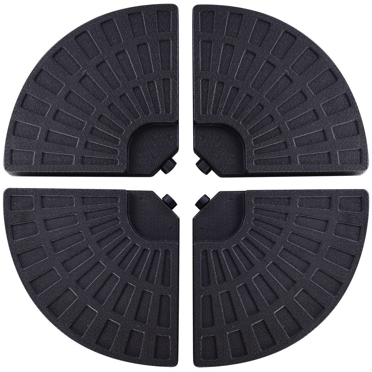 4 Pieces Round Cantilever Umbrella Base with Carry Handles for GardenÂ