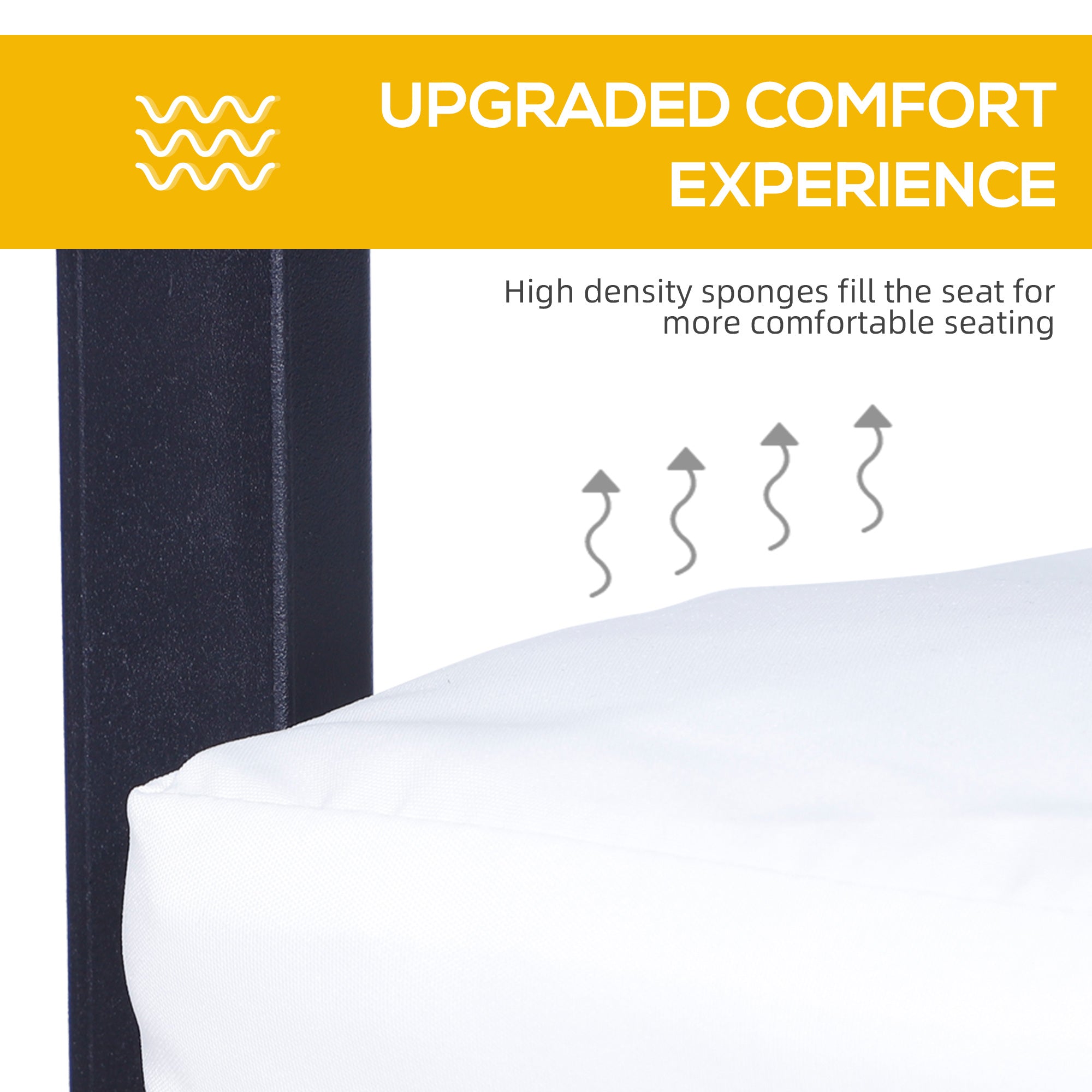 Outsunny Outdoor Wicker Bar Set 3PC Classic Bistro Bar Set Garden Rattan Style Patio Bar Table High Chairs Cream White