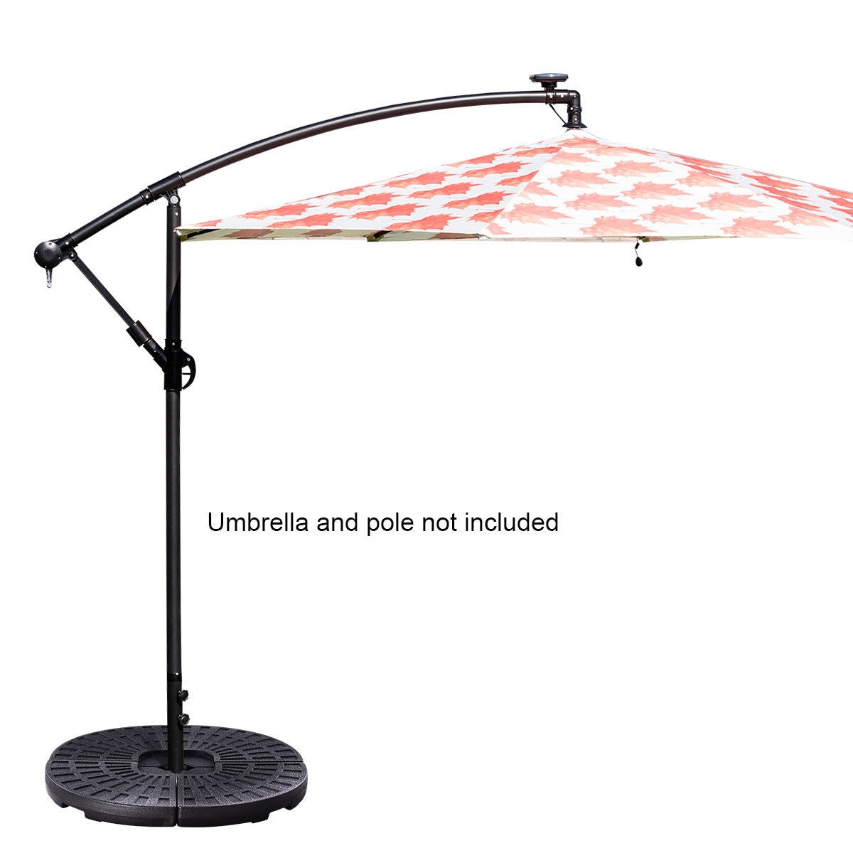 4 Pieces Round Cantilever Umbrella Base with Carry Handles for GardenÂ