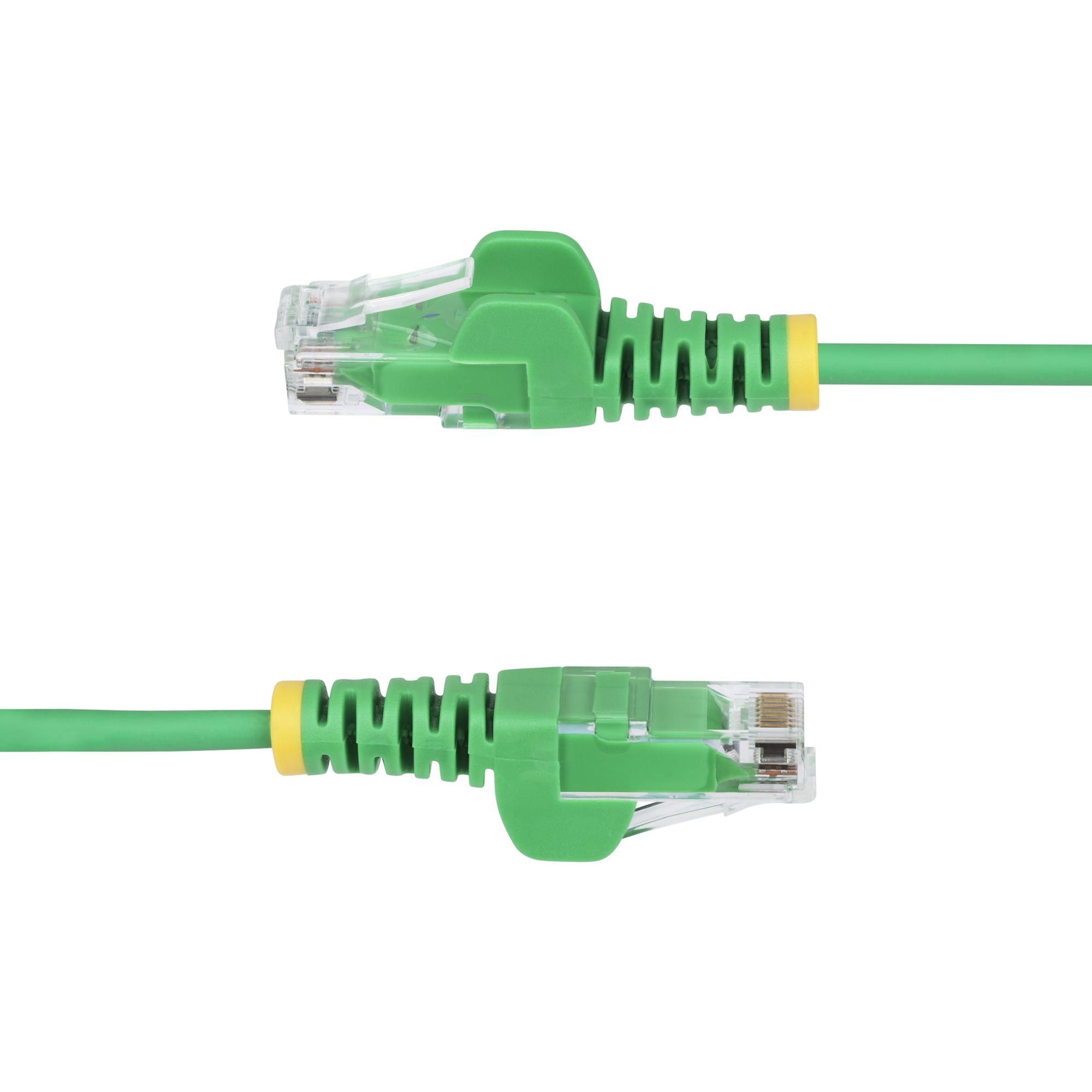 Green Slim CAT6 Ethernet Cable, Snagless, 100W PoE, UTP, LSZH, 28AWG Pure Bare Copper Wire, Slim RJ45 Network Patch Cord w/Strain Reliefs, Fluke Tested