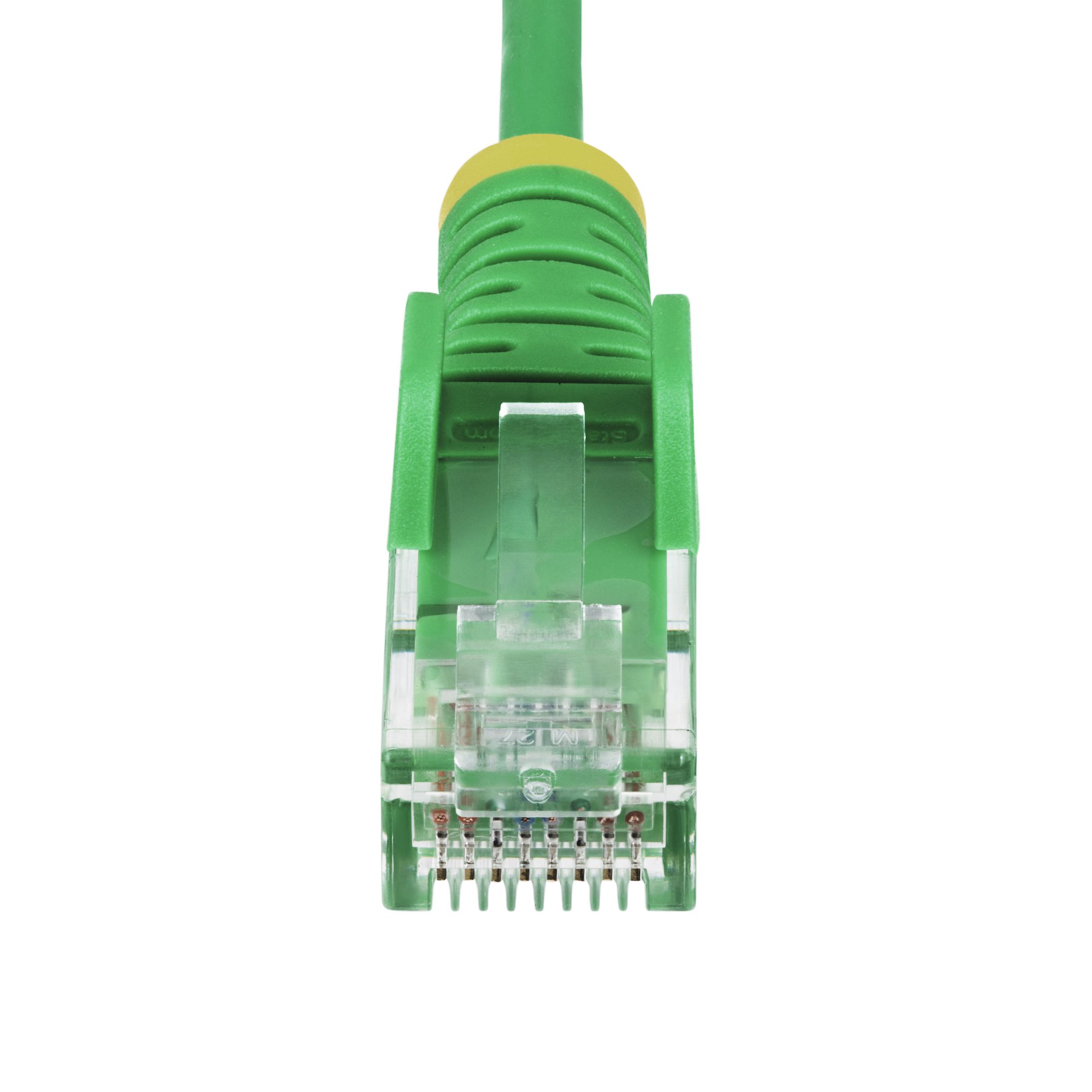 Green Slim CAT6 Ethernet Cable, Snagless, 100W PoE, UTP, LSZH, 28AWG Pure Bare Copper Wire, Slim RJ45 Network Patch Cord w/Strain Reliefs, Fluke Tested