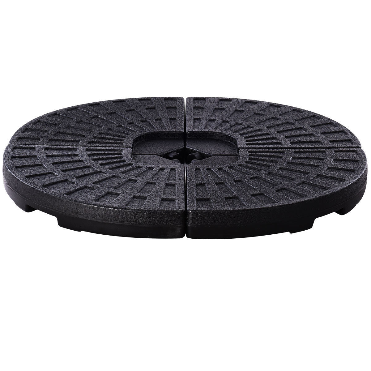 4 Pieces Round Cantilever Umbrella Base with Carry Handles for GardenÂ