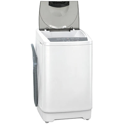 Compact Washer, Portable Washing Machine, Full Automatic Washer with 8 Programs and 6 Water Levels, White