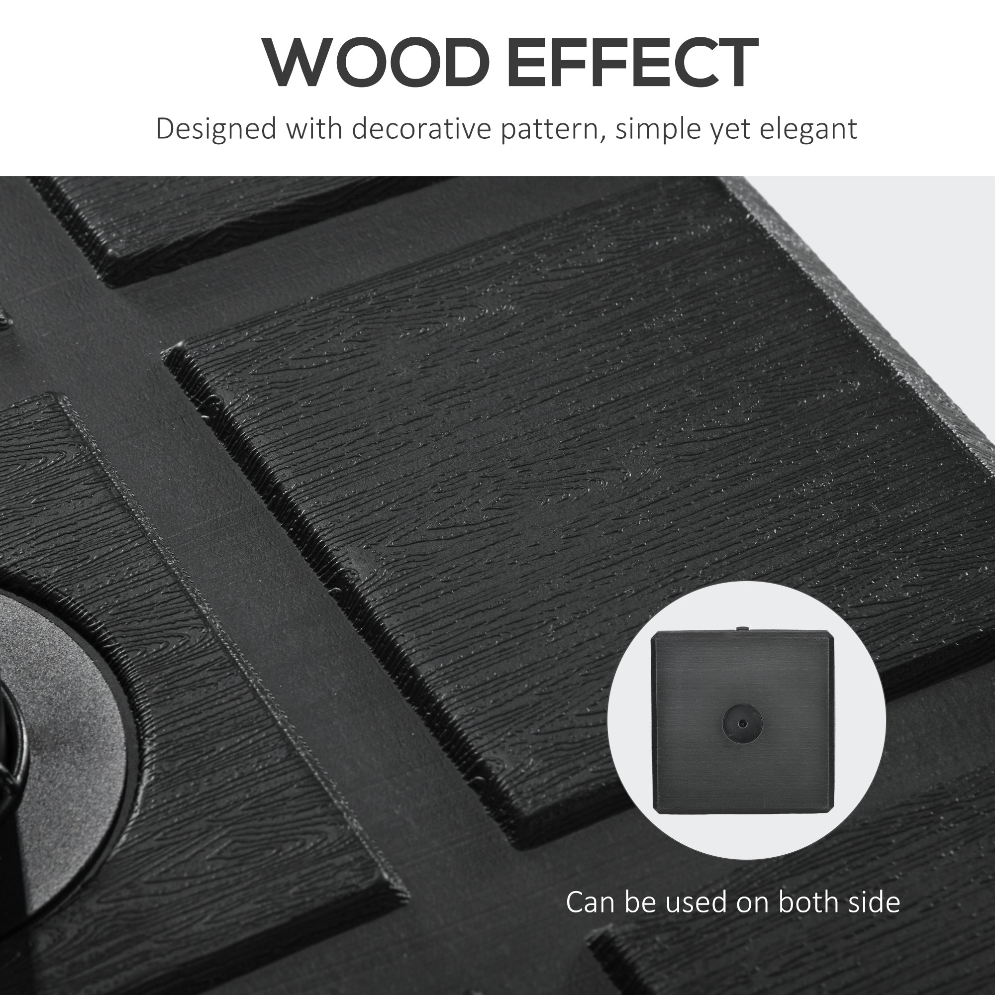 Outsunny Umbrella Stand for 1.2", 1.5" or 1.9" Umbrella Poles, Fillable Umbrella Base, Black