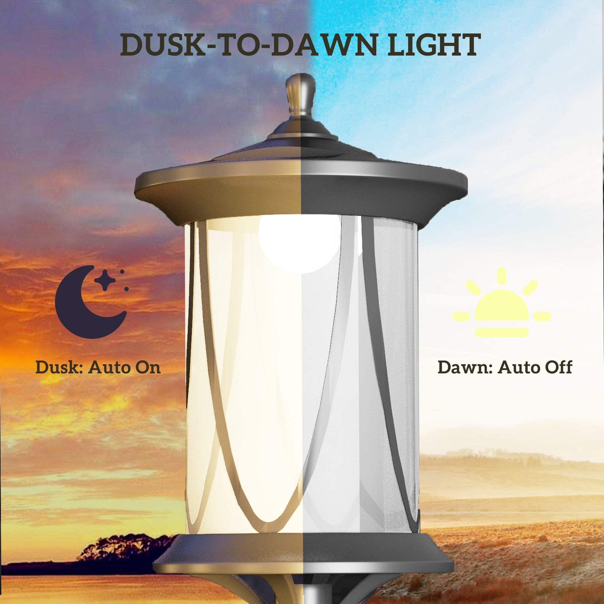 Outsunny 50" Solar LED Post Light, Cool White Outdoor Lamp, Waterproof for Patio, Garden, Pathway
