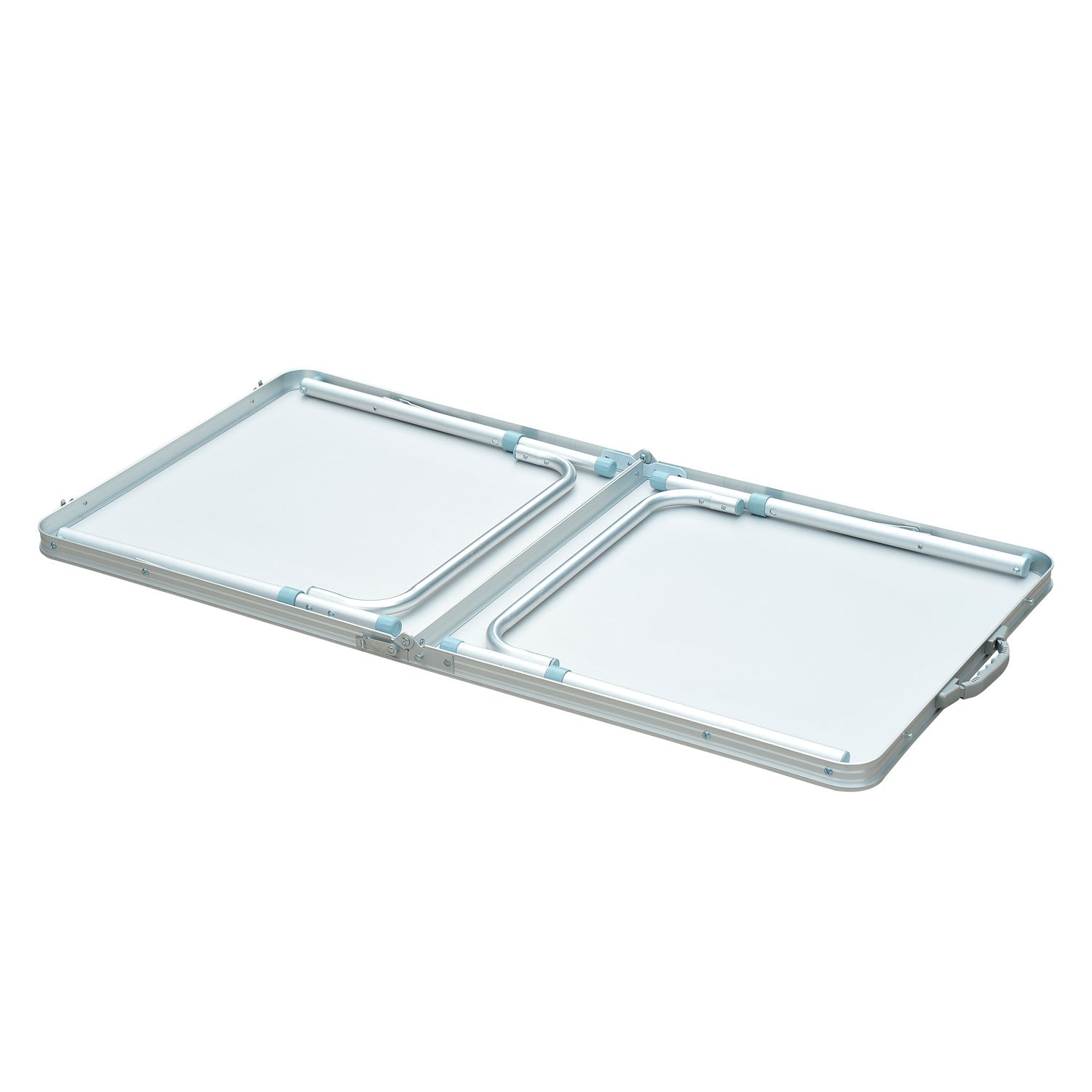 Outsunny Camping Table 4ft Picnic Garden BBQ Desk Adjustable Height Foldable Indoor & Outdoor