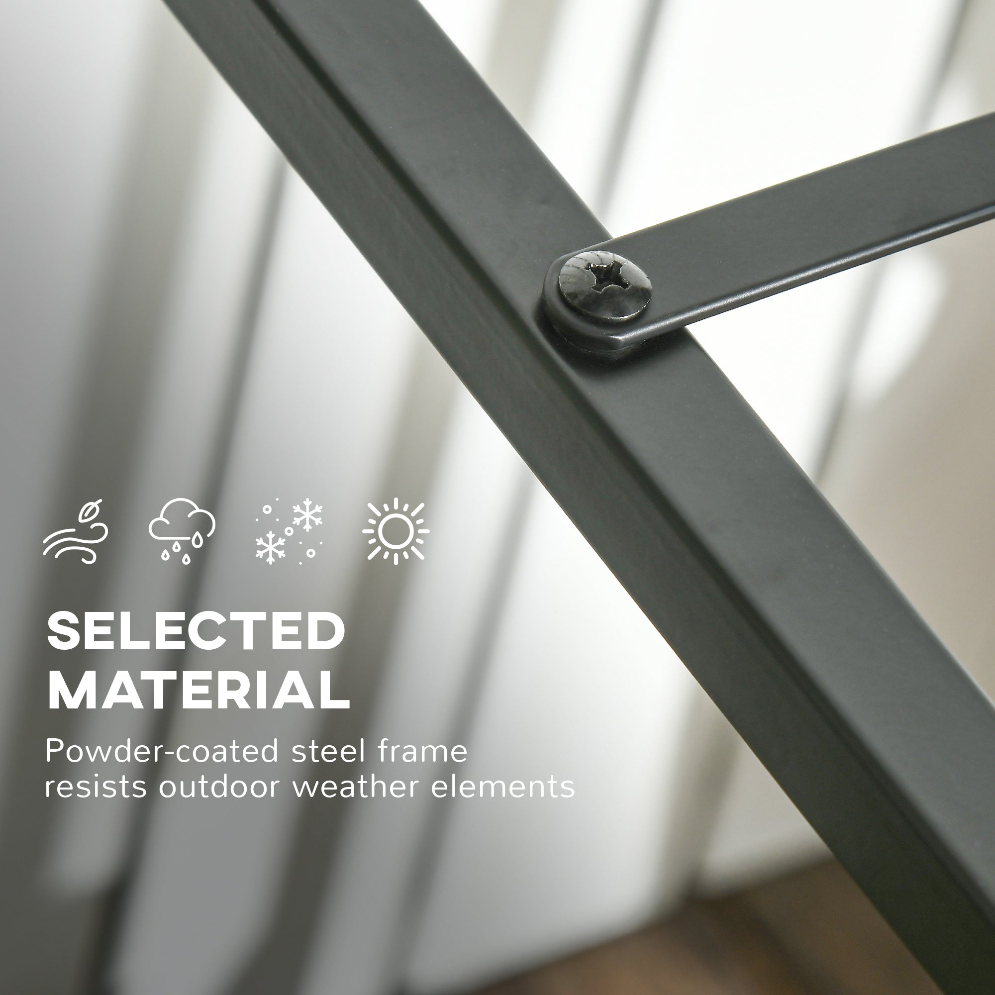 Outsunny Compact Firewood Rack, Indoor/Outdoor Log Holder, Space-Saving Wood Storage Stacker, 15.4" x 13.8" x 29.9", Sleek Black Design