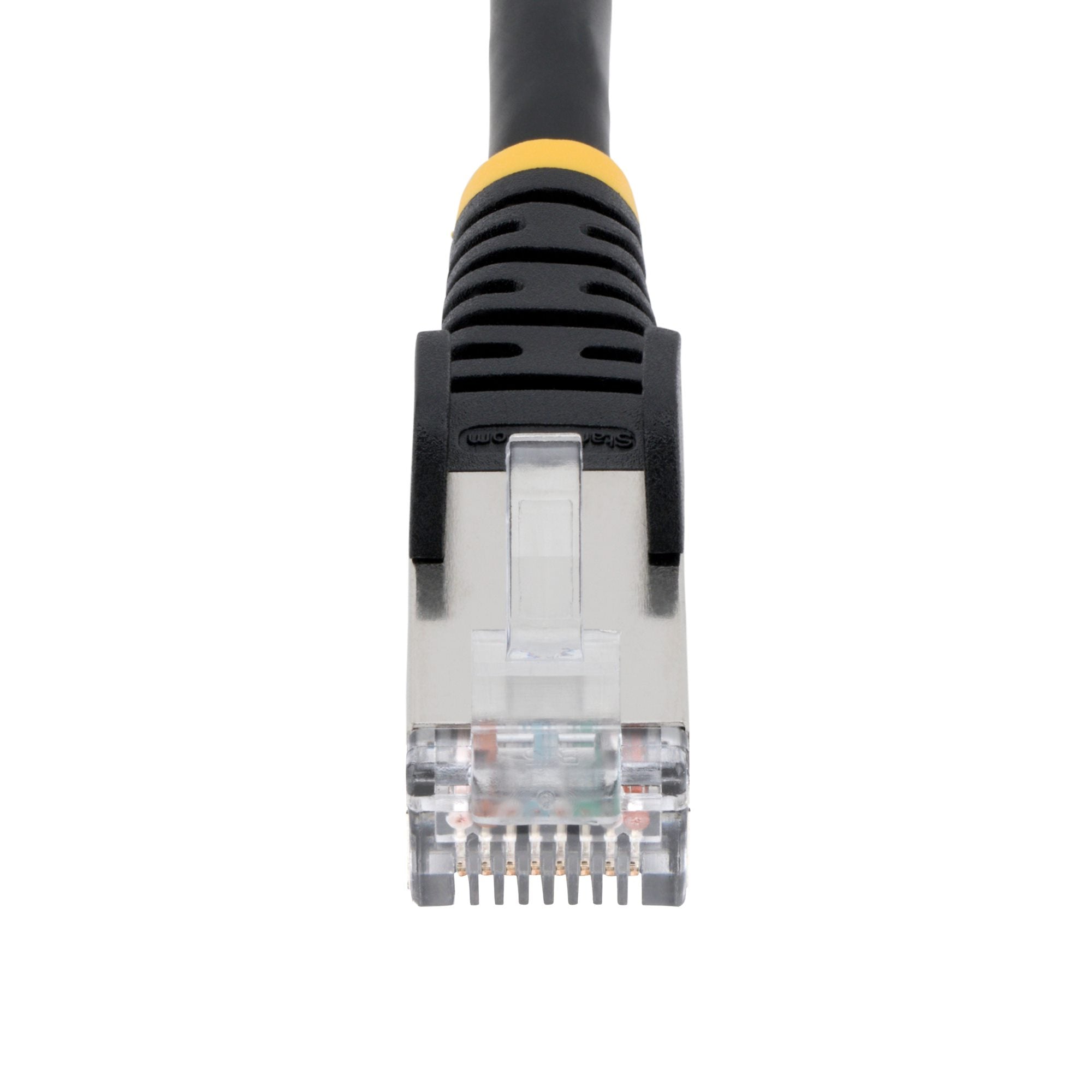 Black CAT6a Ethernet Cable, Snagless RJ45, 10GbE, 100W PoE++, S/FTP, LSZH, 27AWG Pure Bare Copper Wire, 500MHz, Shielded Network Patch Cord w/Strain Reliefs, Fluke Tested/ETL Verified