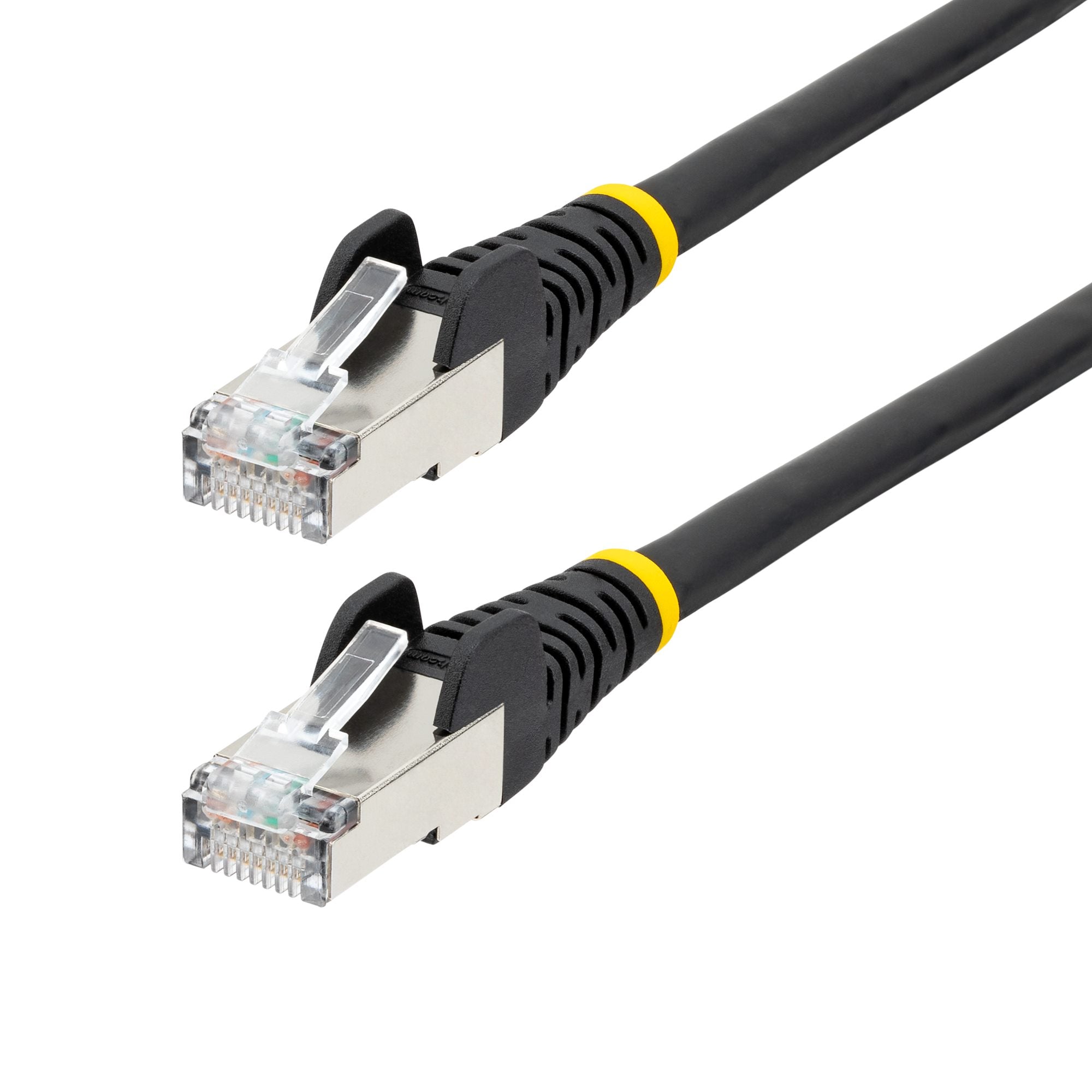 Black CAT6a Ethernet Cable, Snagless RJ45, 10GbE, 100W PoE++, S/FTP, LSZH, 27AWG Pure Bare Copper Wire, 500MHz, Shielded Network Patch Cord w/Strain Reliefs, Fluke Tested/ETL Verified
