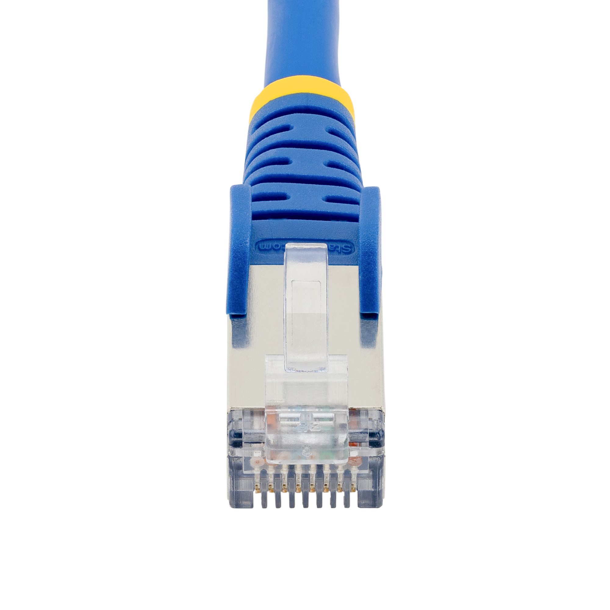 Blue CAT6a Ethernet Cable, Snagless RJ45, 10GbE, 100W PoE++, S/FTP, LSZH, 27AWG Pure Bare Copper Wire, 500MHz, Shielded Network Patch Cord w/Strain Reliefs, Fluke Tested/ETL Verified