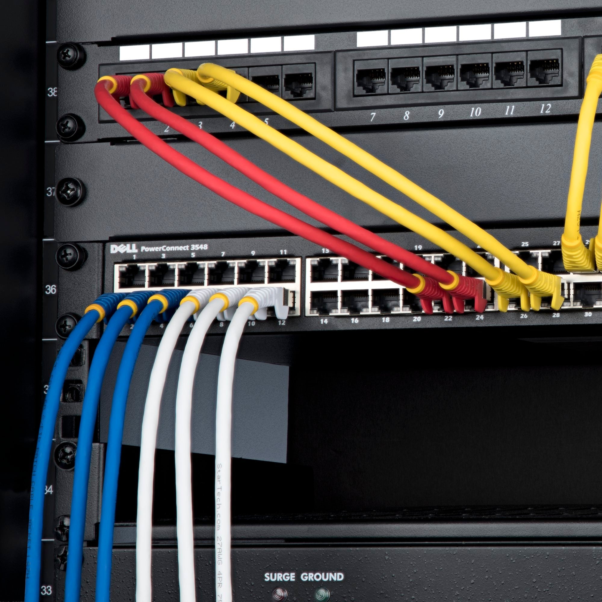 Red CAT6a Ethernet Cable, Snagless RJ45, 10GbE, 100W PoE++, S/FTP, LSZH, 27AWG Pure Bare Copper Wire, 500MHz, Shielded Network Patch Cord w/Strain Reliefs, Fluke Tested/ETL Verified