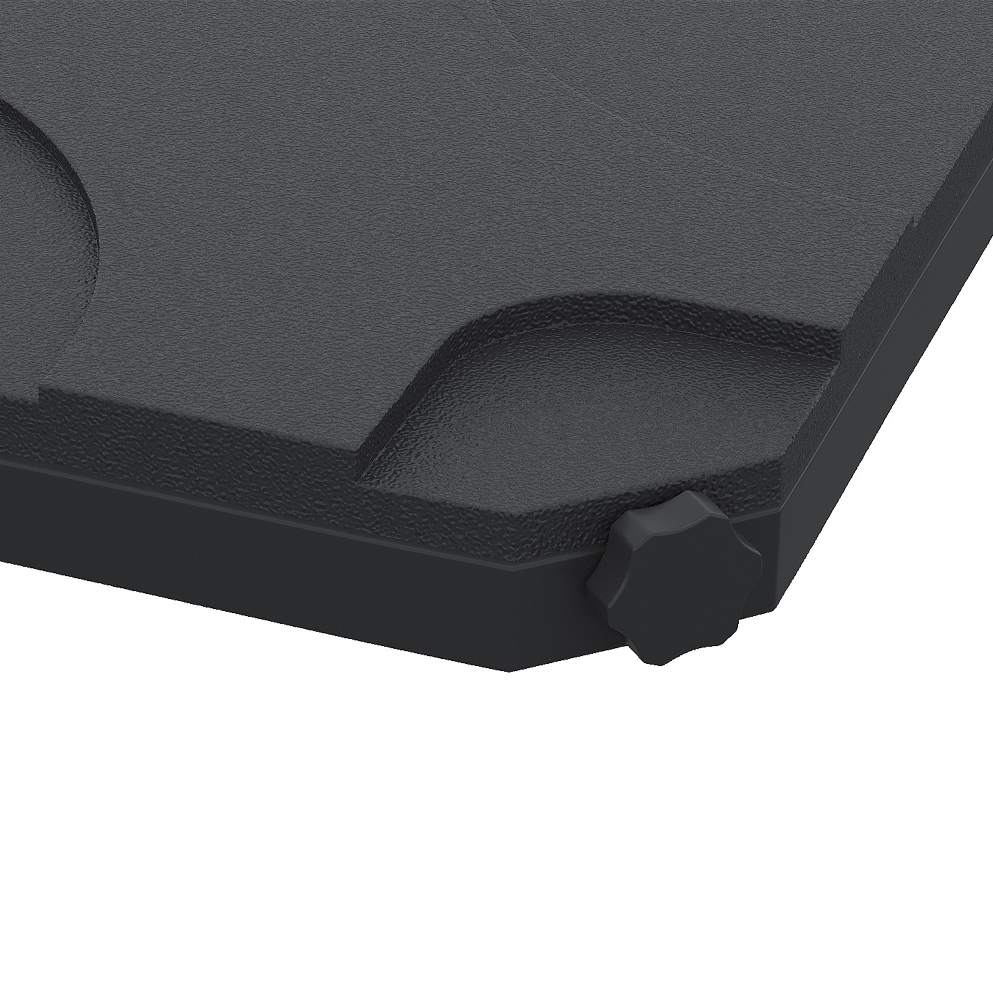 Outsunny 4pc Portable Umbrella Base Weights Garden Parasol Base Outdoor Patio Umbrella Stand Holder Weights, Black