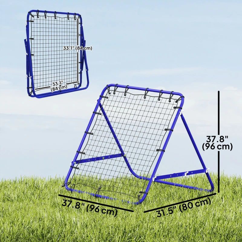 Volleyball Rebounder Net c Aid Kickback Target Play Blue