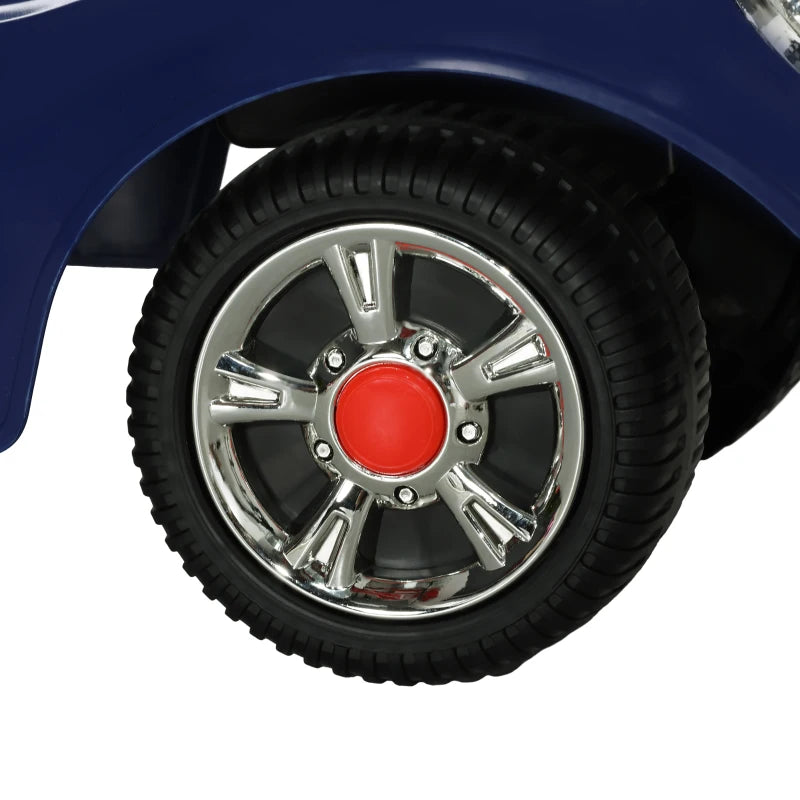 Qaba Baby Push Car with Music, Horn, Light, Dark Blue