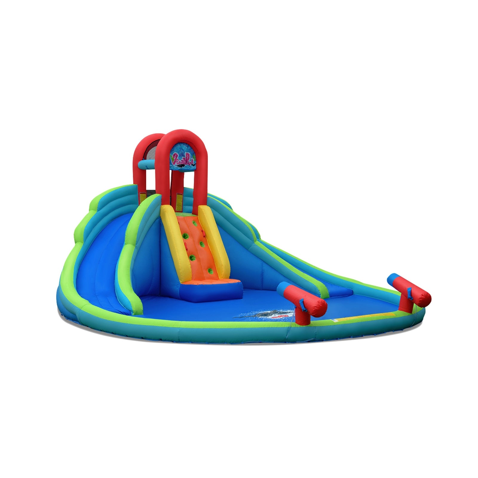 Kids Inflatable Water Slide Bounce House with Carrying Bag Without BlowerÂ